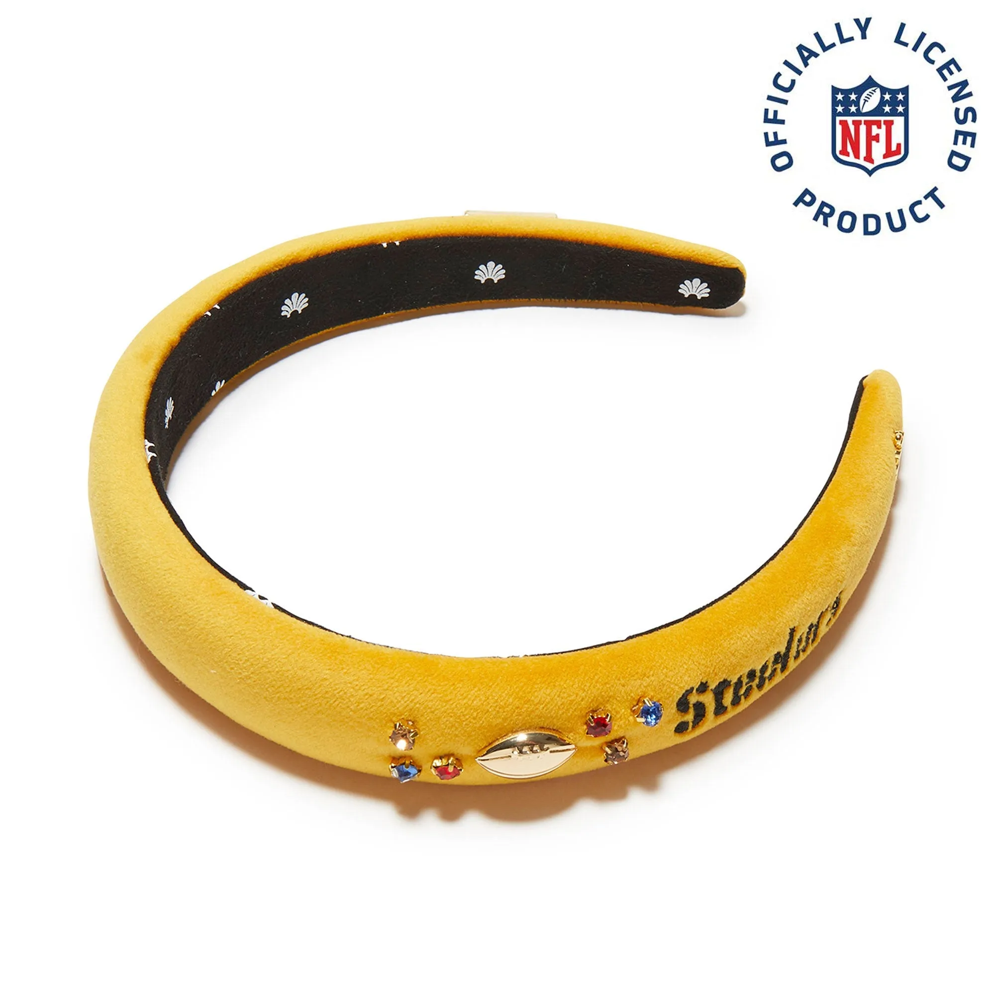 PITTSBURGH STEELERS LELE SADOUGHI X NFL GOLD CHARLOTTE HEADBAND sold by Lele Sadoughi