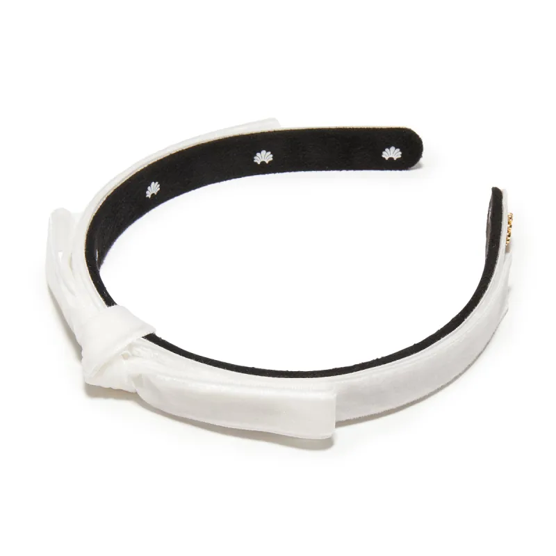 IVORY BARDOT RIBBON HEADBAND sold by Lele Sadoughi