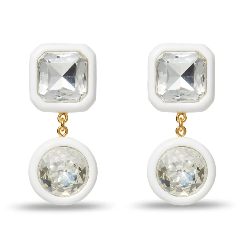 IVORY GEM DROP EARRINGS sold by Lele Sadoughi