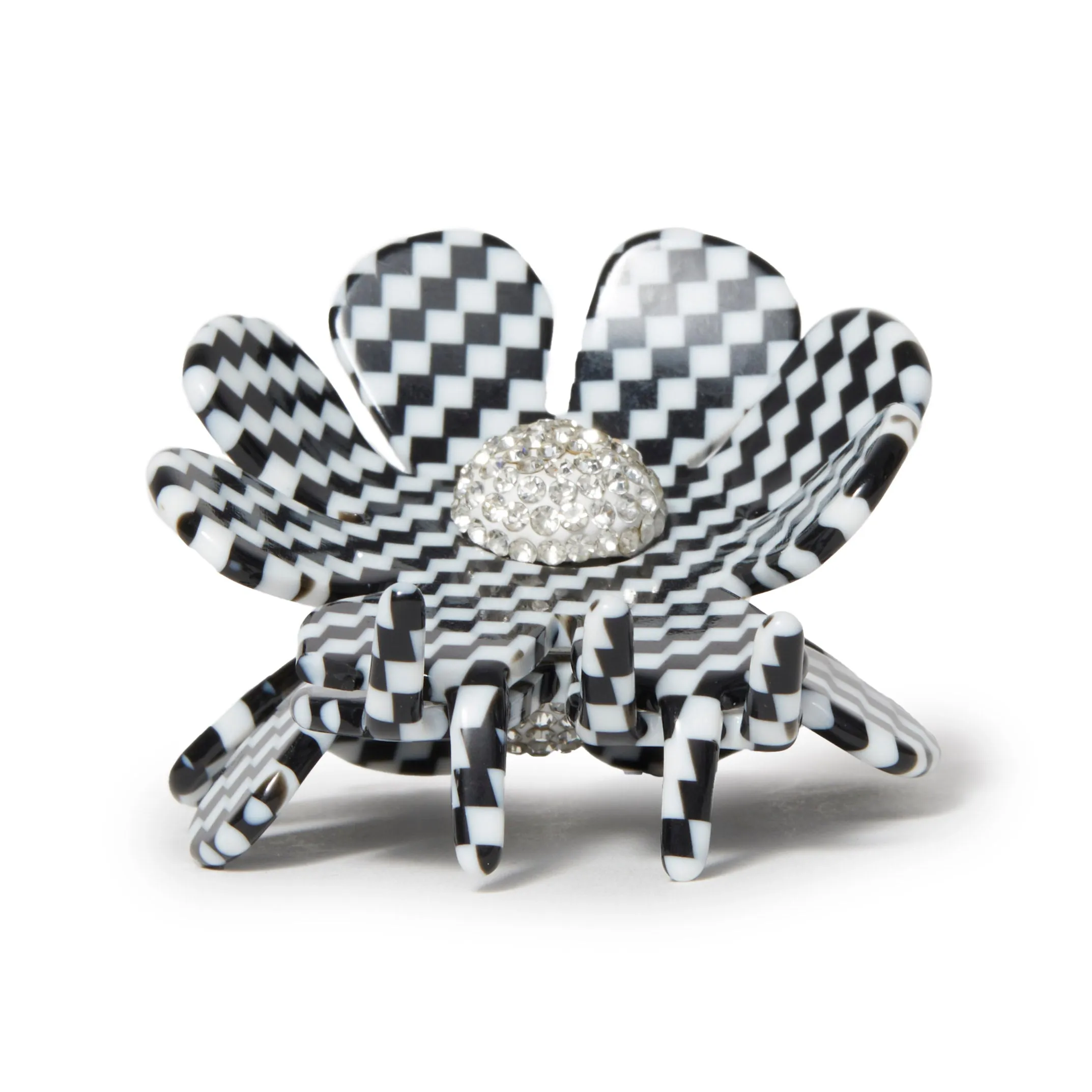 HARLEQUIN CHECK SUNFLOWER CLAW CLIP sold by Lele Sadoughi product image thumbnail 4