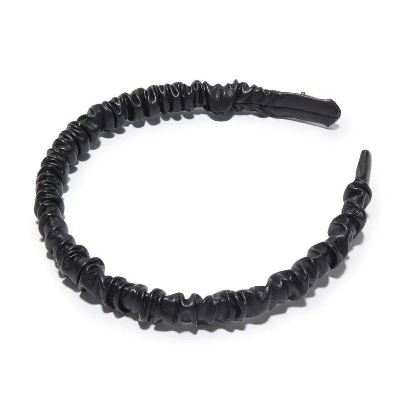 JET JESSIE FAUX LEATHER HEADBAND sold by Lele Sadoughi