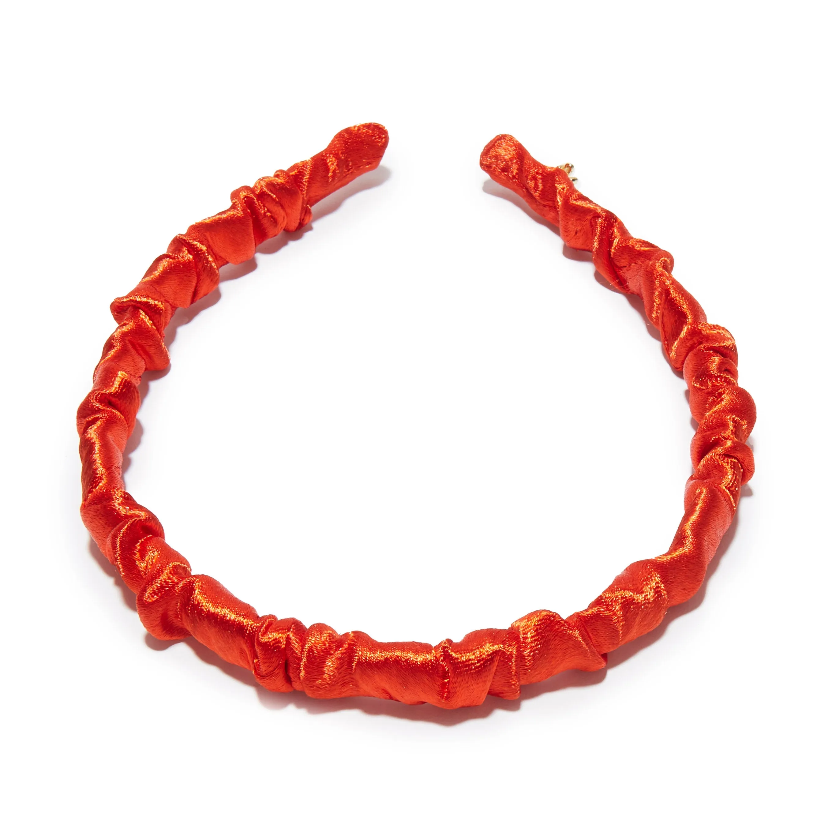 LIPSTICK RED JESSIE SILK HEADBAND sold by Lele Sadoughi product image thumbnail 3