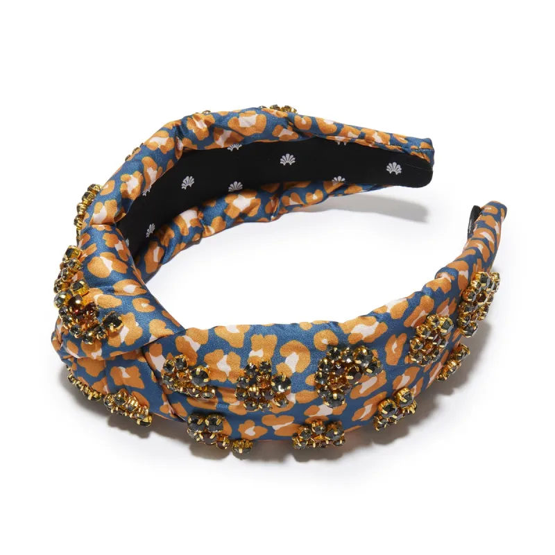 LEOPARD KNOTTED CRYSTAL HEADBAND sold by Lele Sadoughi