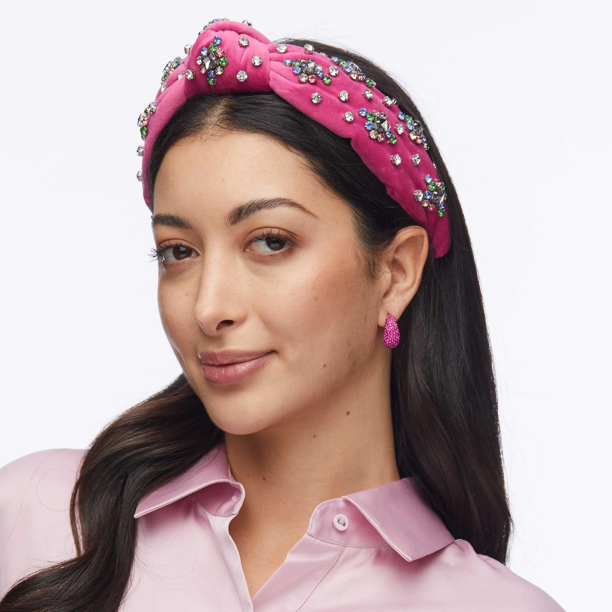 HARLEQUIN RAINBOW KNOTTED TWINKLE CRYSTAL HEADBAND sold by Lele Sadoughi product image thumbnail 2