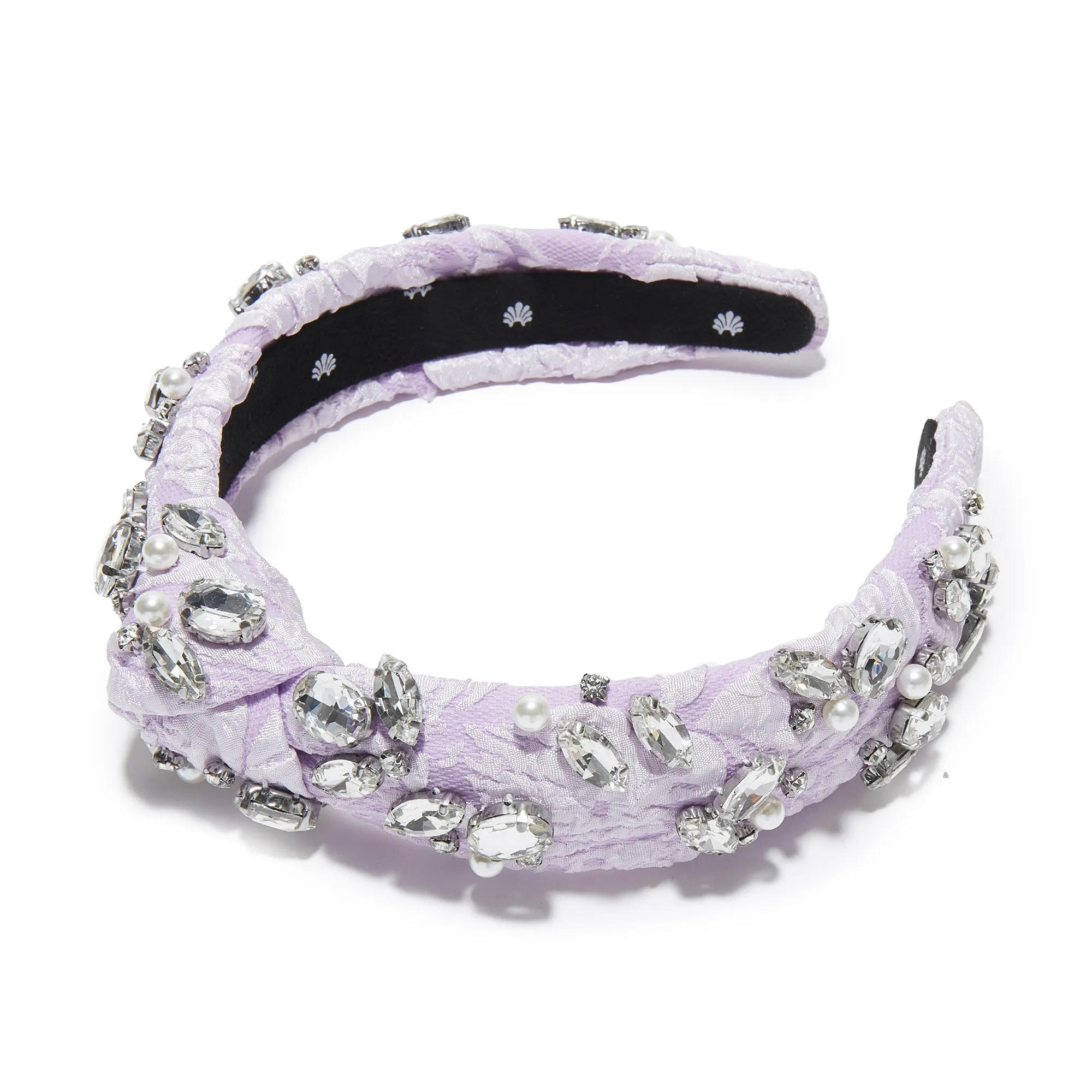 ORCHID SLIM KNOTTED CRYSTAL CLUSTER HEADBAND sold by Lele Sadoughi