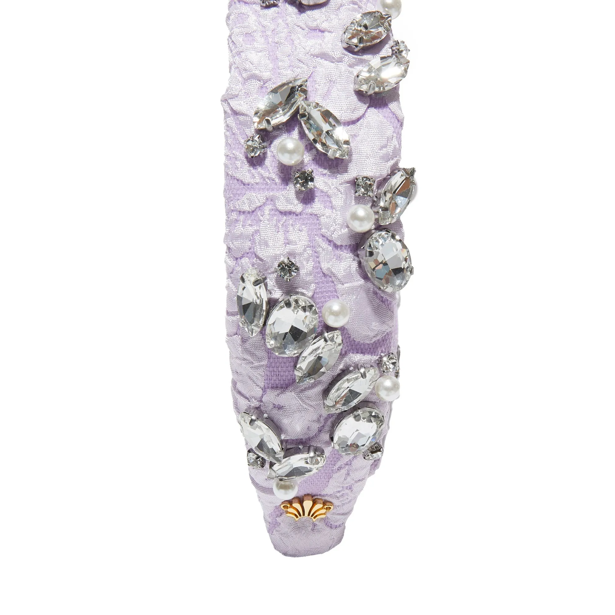 ORCHID SLIM KNOTTED CRYSTAL CLUSTER HEADBAND sold by Lele Sadoughi product image thumbnail 4