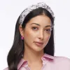 ORCHID SLIM KNOTTED CRYSTAL CLUSTER HEADBAND sold by Lele Sadoughi