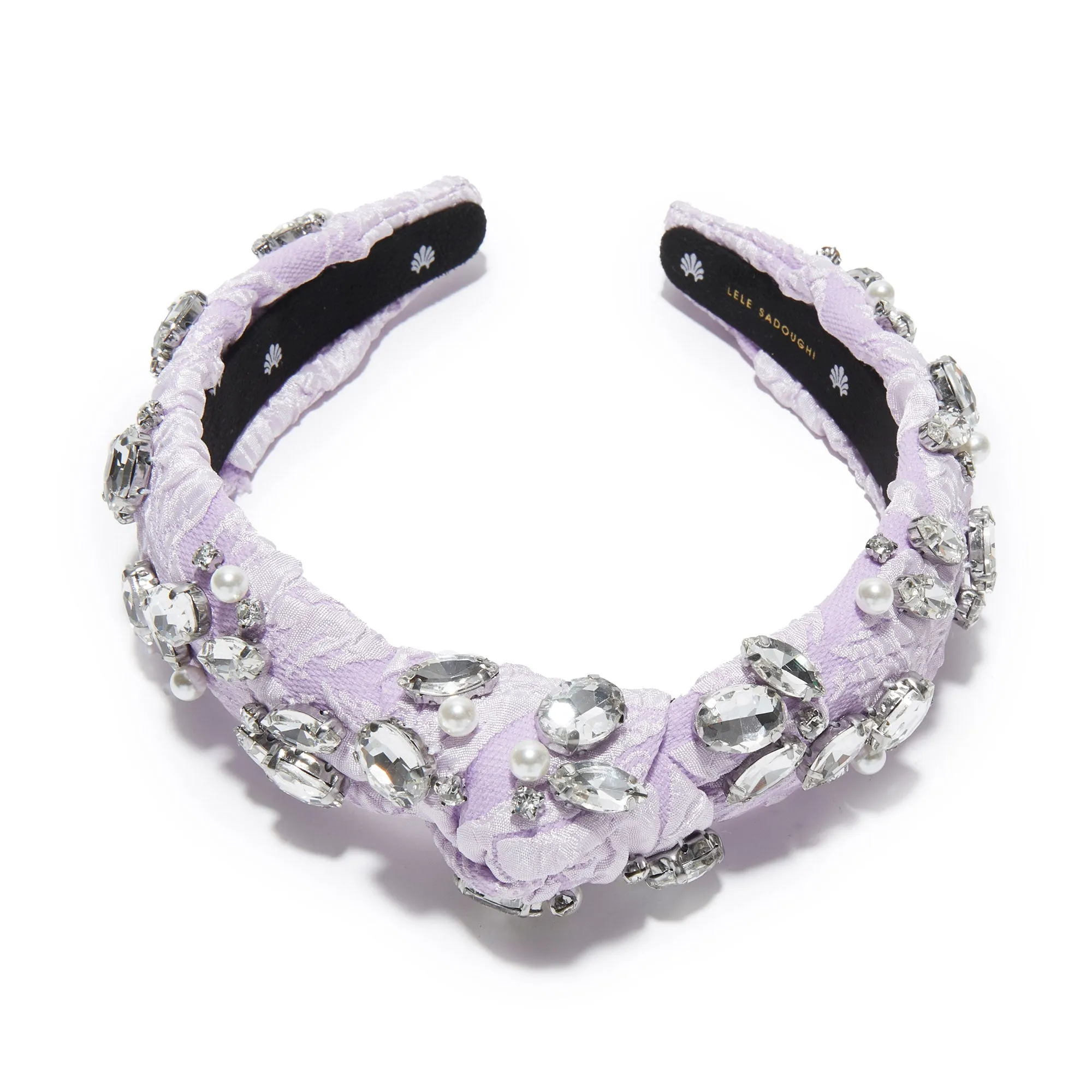 ORCHID SLIM KNOTTED CRYSTAL CLUSTER HEADBAND sold by Lele Sadoughi product image thumbnail 3