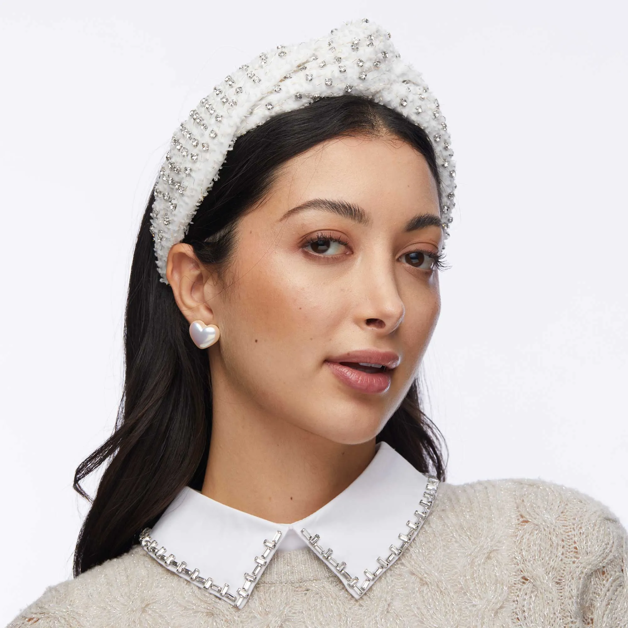 IVORY GRETA GOLD FLECK HEADBAND sold by Lele Sadoughi product image thumbnail 2