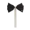 JET CRYSTAL KRISTINA CRYSTAL BOW BARRETTE sold by Lele Sadoughi