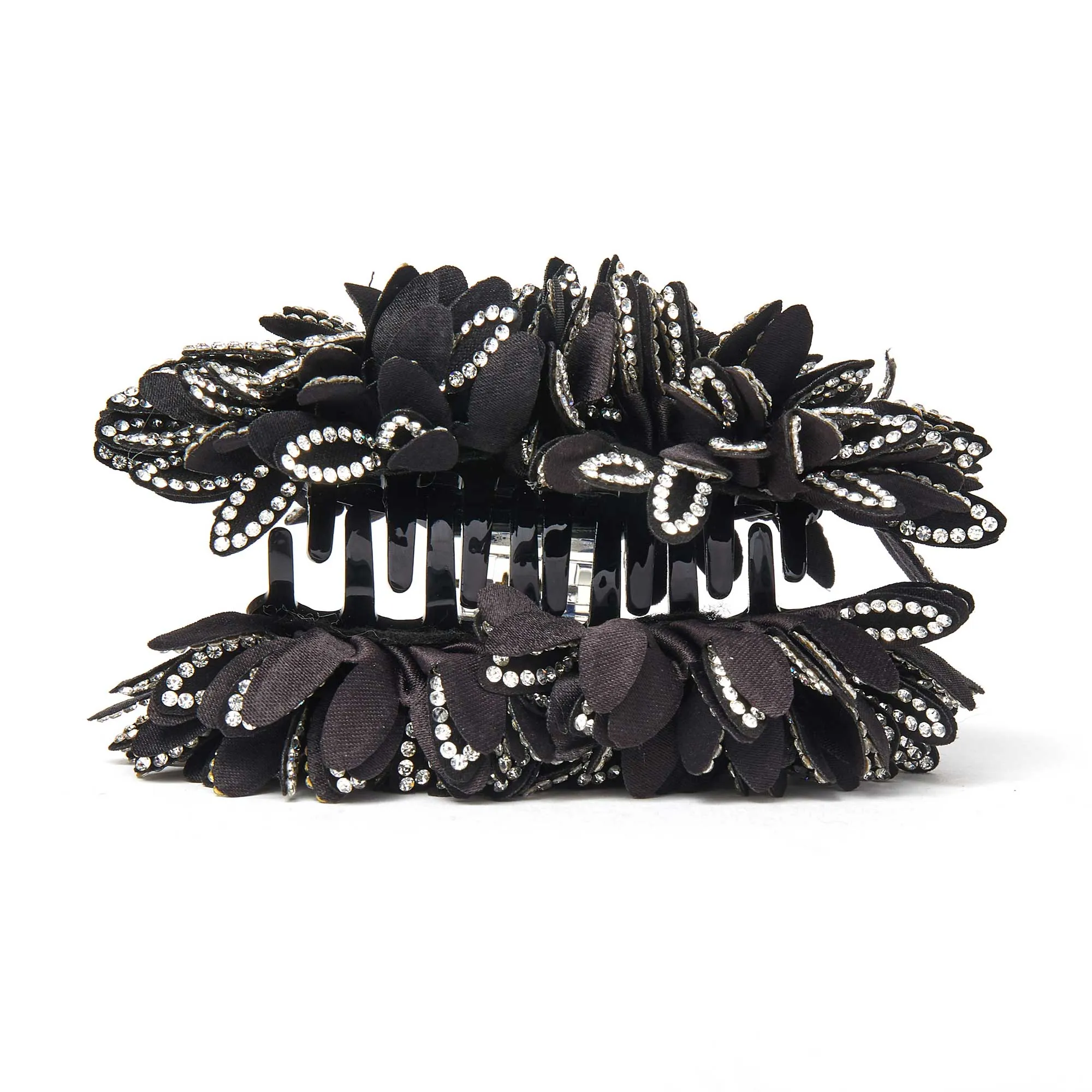 JET CRYSTAL DAHLIA CLAW CLIP sold by Lele Sadoughi product image thumbnail 4