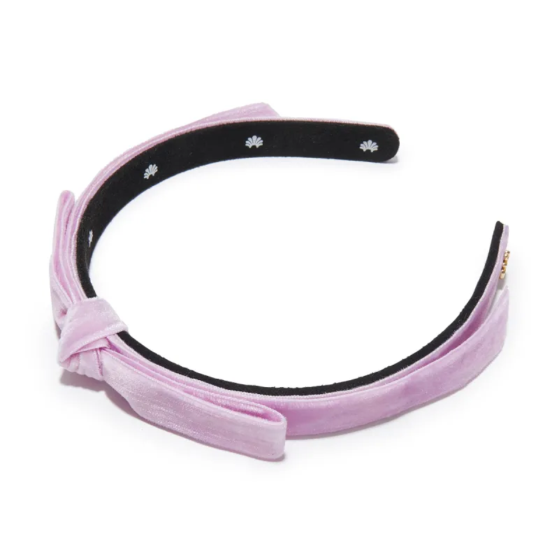 ORCHID BARDOT SLIM VELVET HEADBAND sold by Lele Sadoughi
