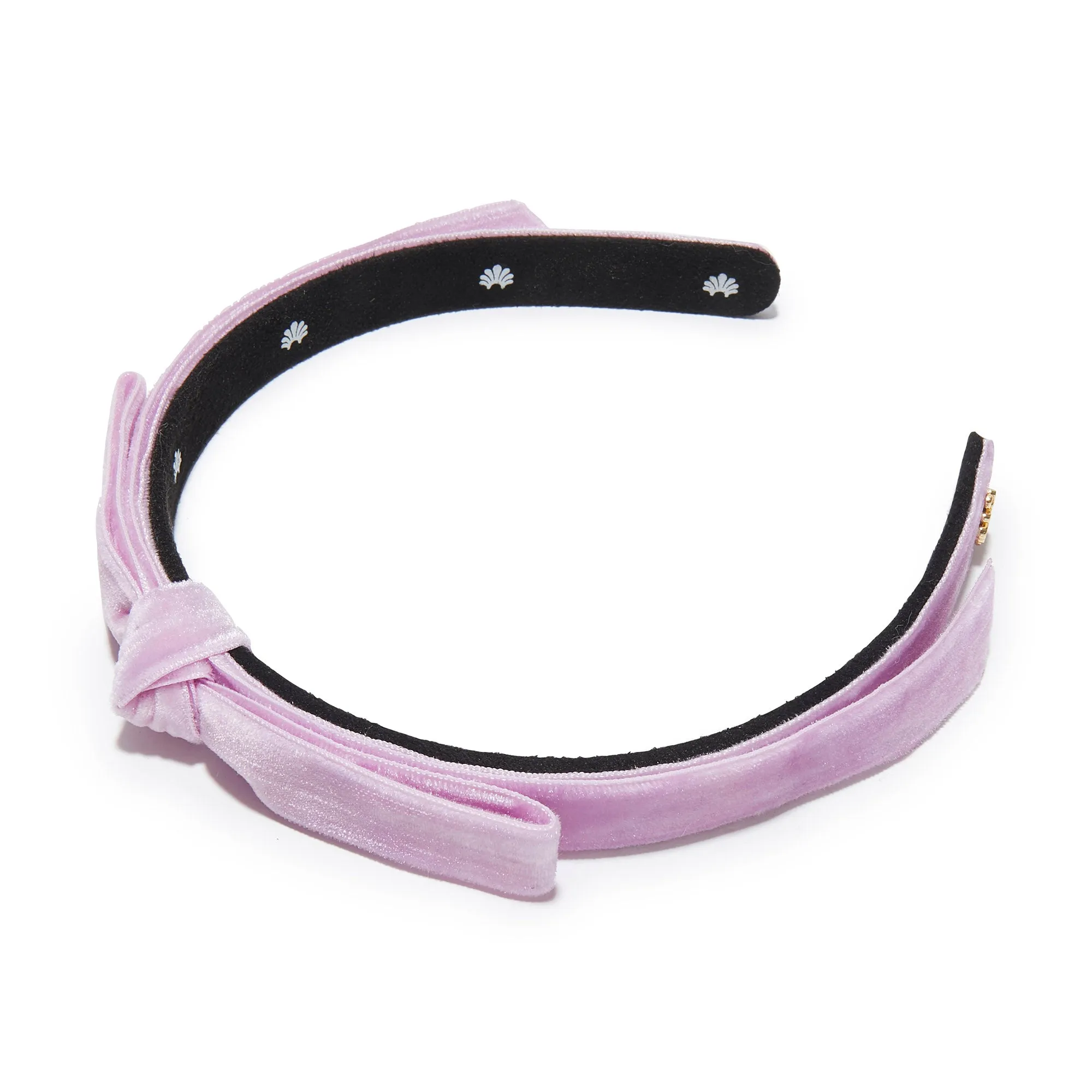 ORCHID BARDOT SLIM VELVET HEADBAND sold by Lele Sadoughi