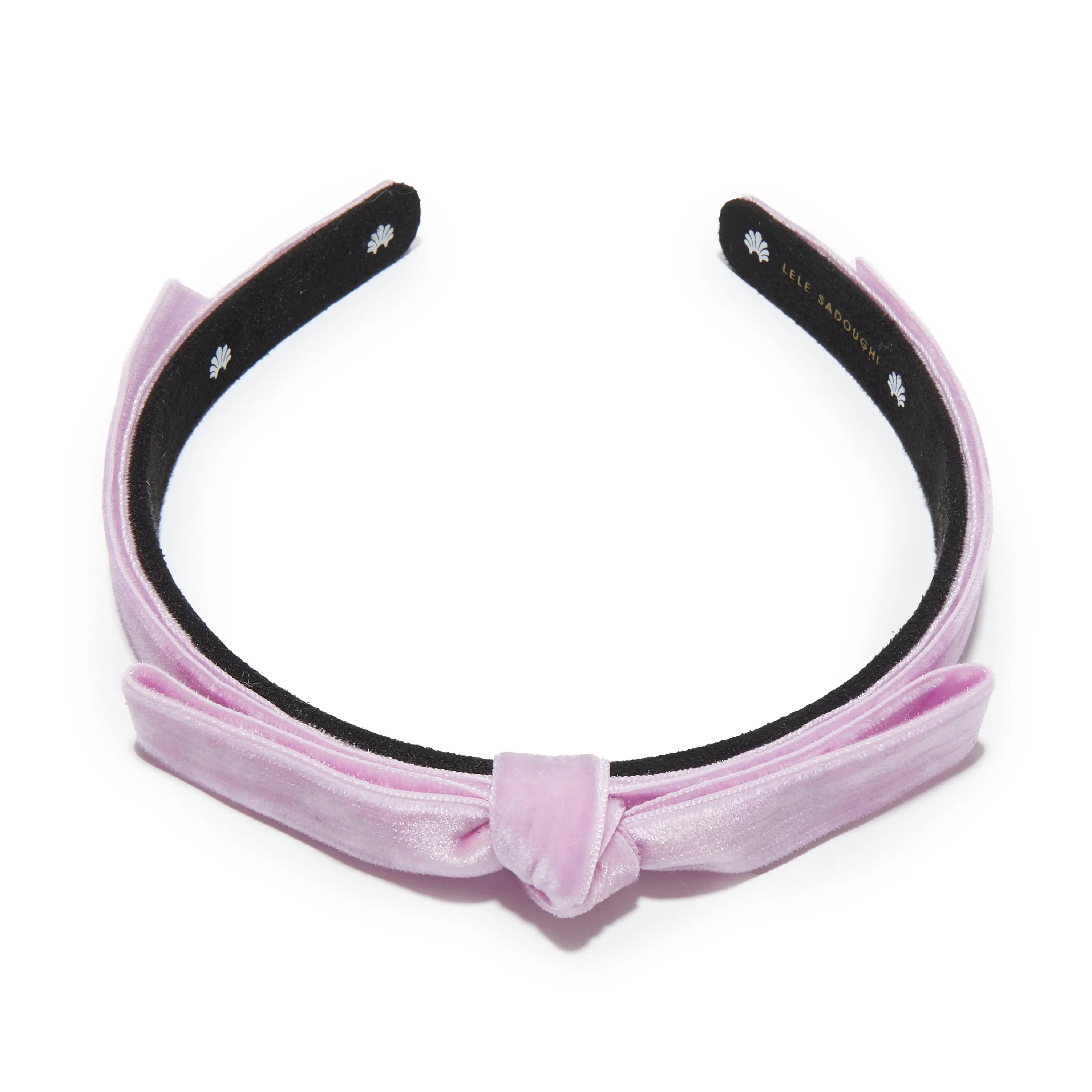 ORCHID BARDOT SLIM VELVET HEADBAND sold by Lele Sadoughi product image thumbnail 3