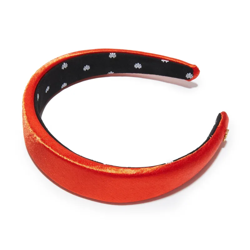 LIPSTICK RED ALICE SILK HEADBAND sold by Lele Sadoughi