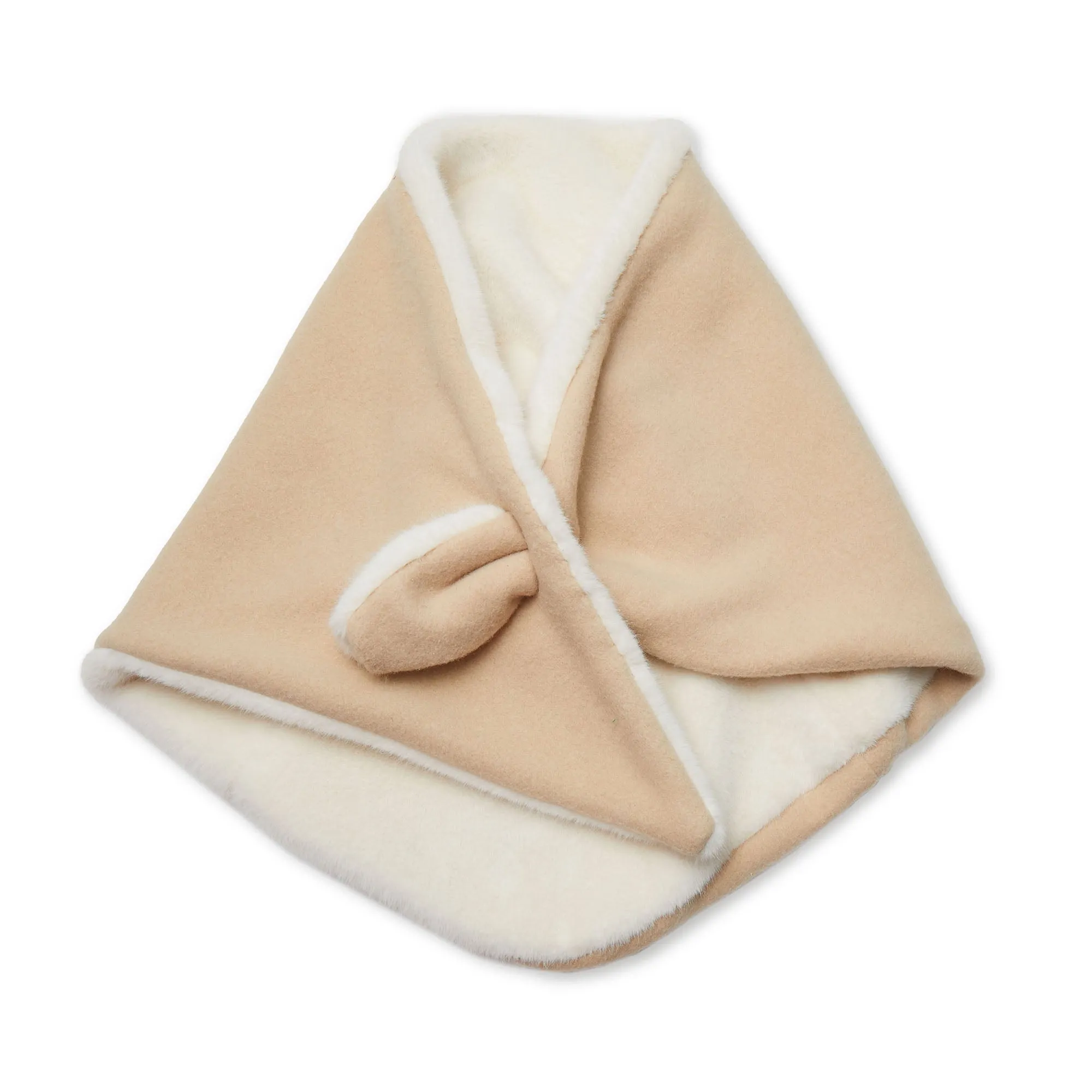 IVORY FAUX FUR BONNET SCARF sold by Lele Sadoughi