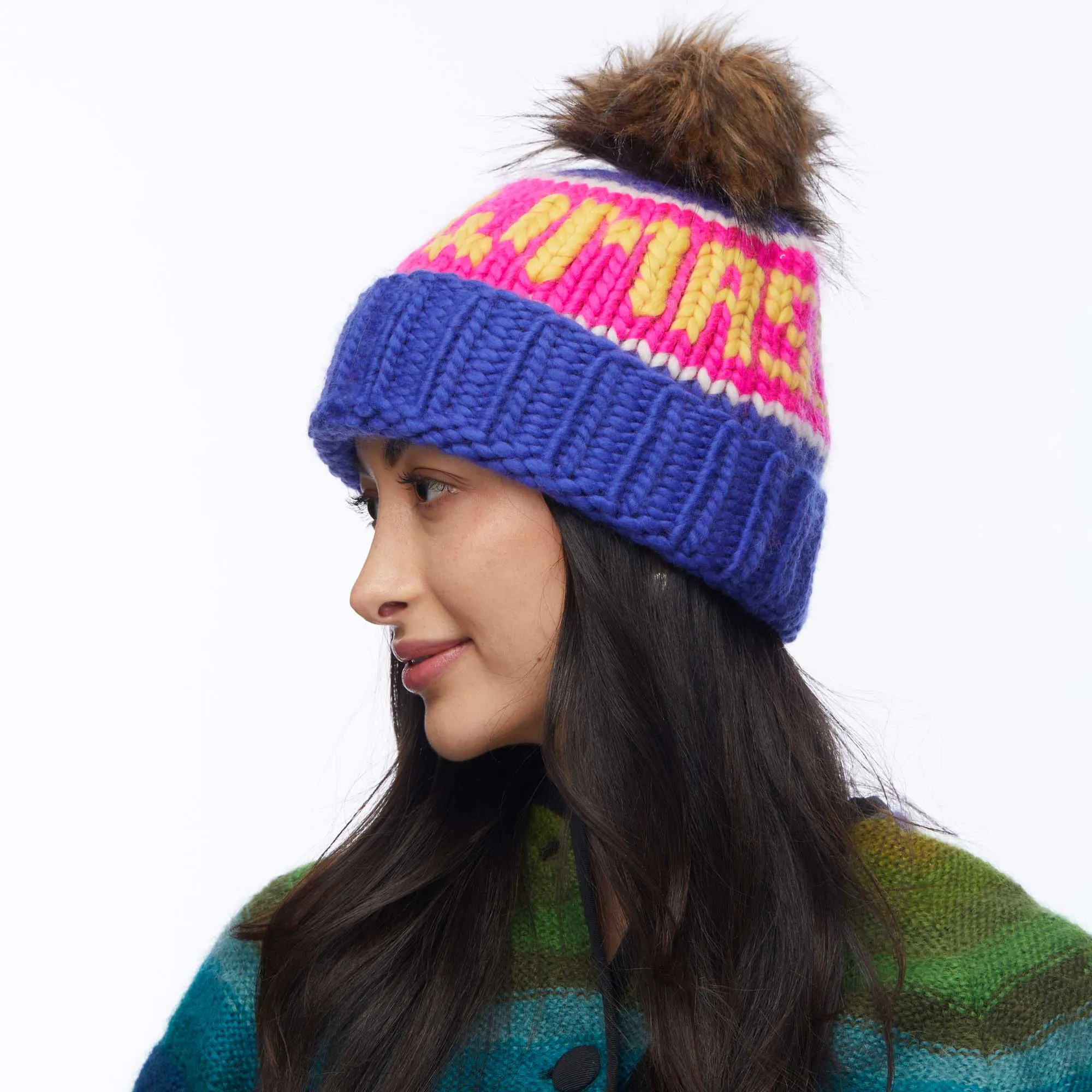 ARCTIC PINK SNOWMASS BEANIE sold by Lele Sadoughi product image thumbnail 4