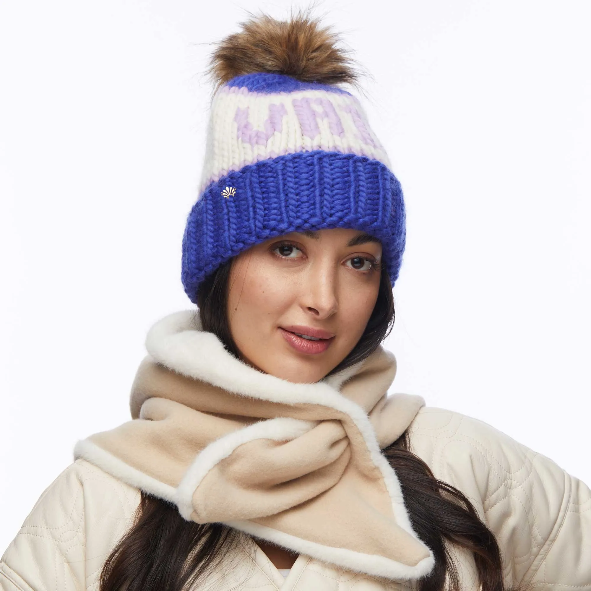 ARCTIC LAVENDER VAIL BEANIE sold by Lele Sadoughi product image thumbnail 2