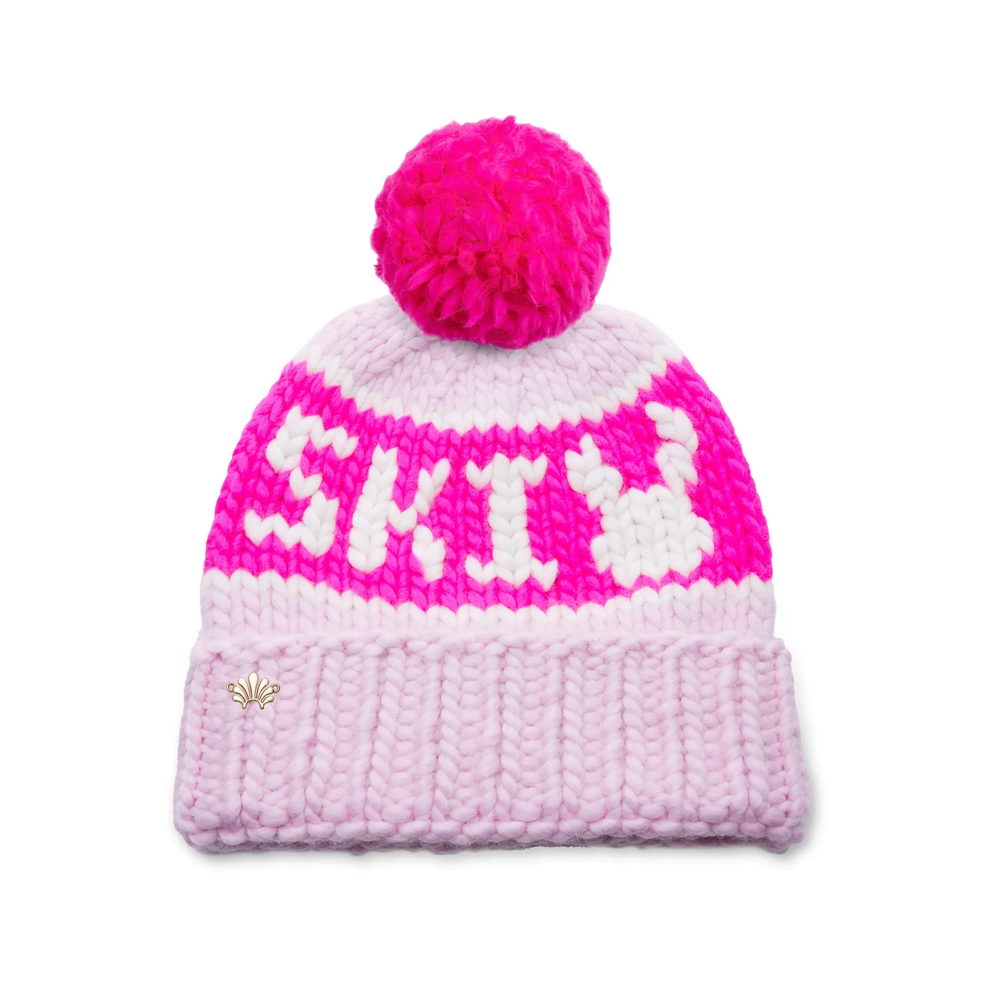 NEON BLUSH SKI BUNNY BEANIE sold by Lele Sadoughi