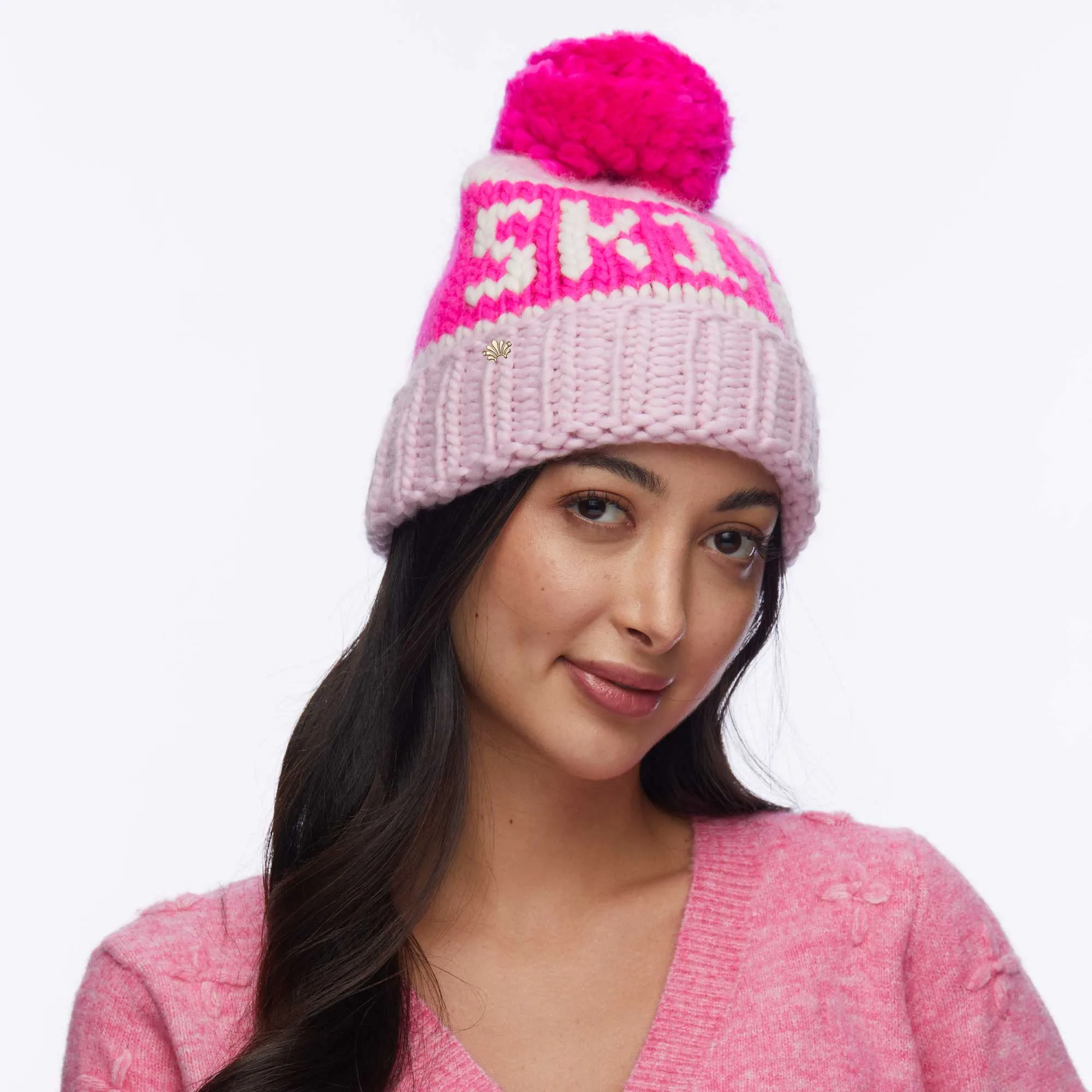 NEON BLUSH SKI BUNNY BEANIE sold by Lele Sadoughi product image thumbnail 2