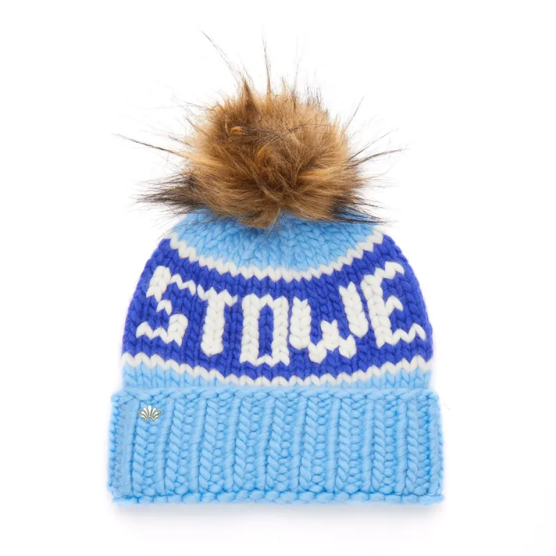 GLACIER BLUE STOWE BEANIE sold by Lele Sadoughi