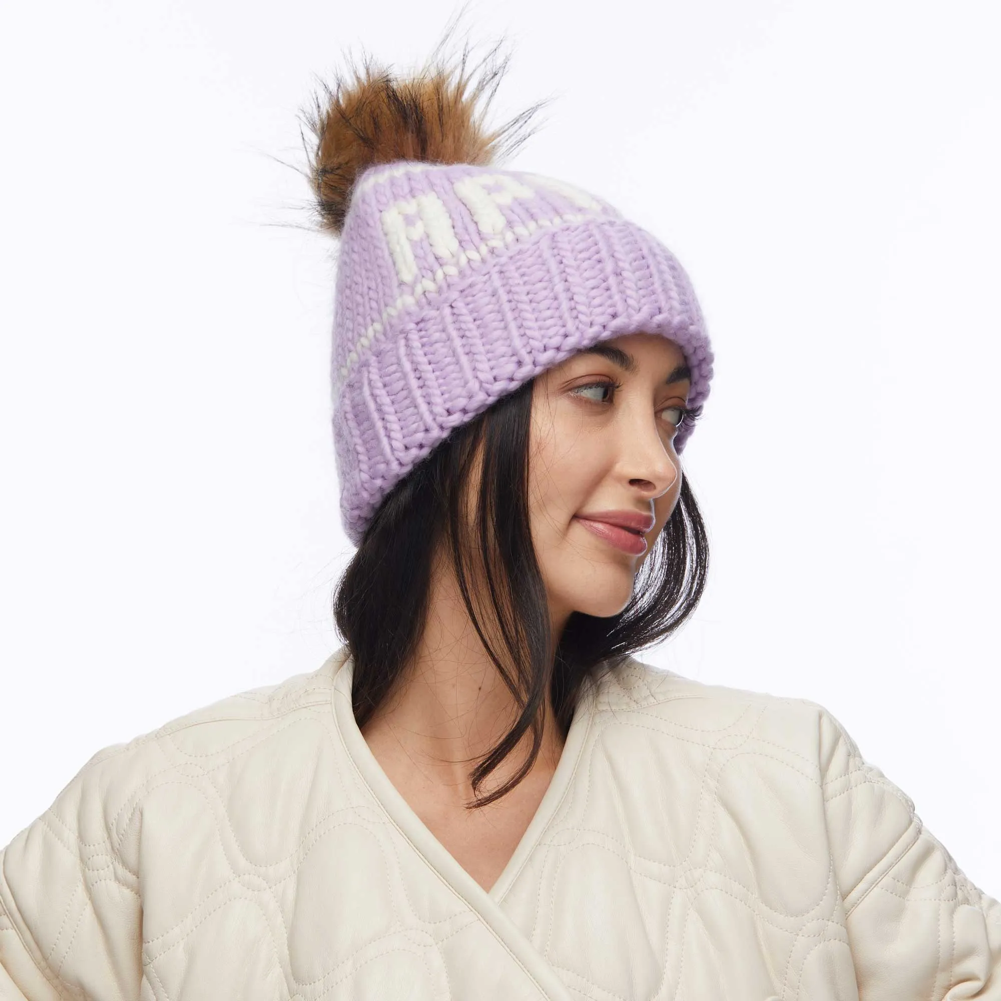 LAVENDER APRES BEANIE sold by Lele Sadoughi product image thumbnail 3