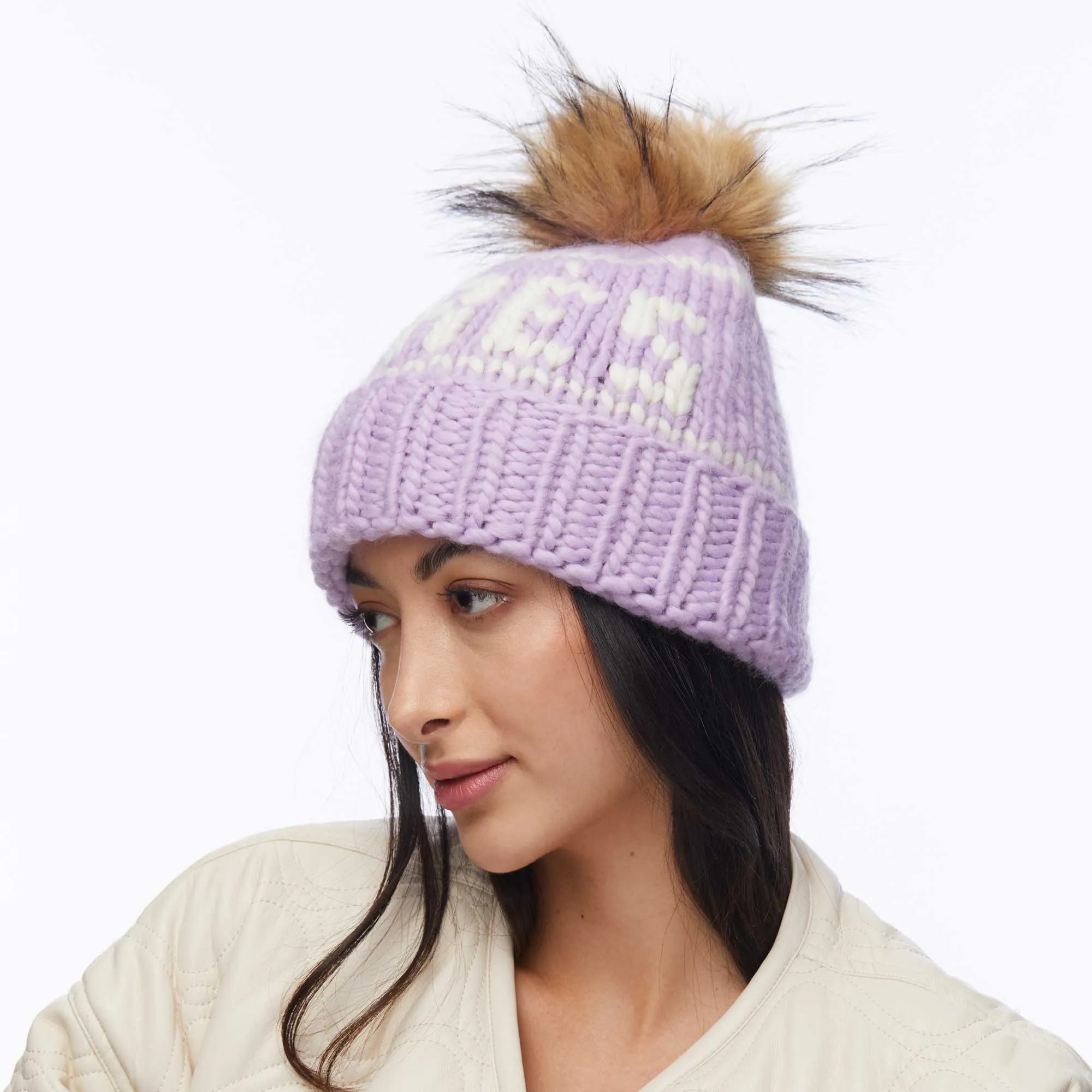 LAVENDER APRES BEANIE sold by Lele Sadoughi product image thumbnail 4
