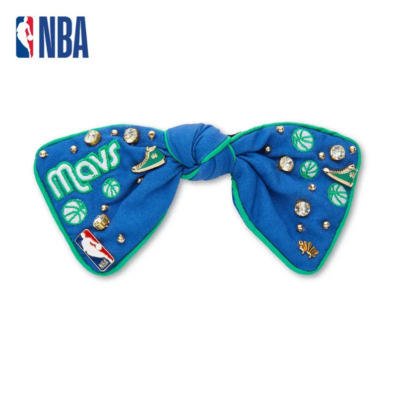 DALLAS MAVERICKS LELE SADOUGHI / NBA NAVY BOW BARRETTE sold by Lele Sadoughi