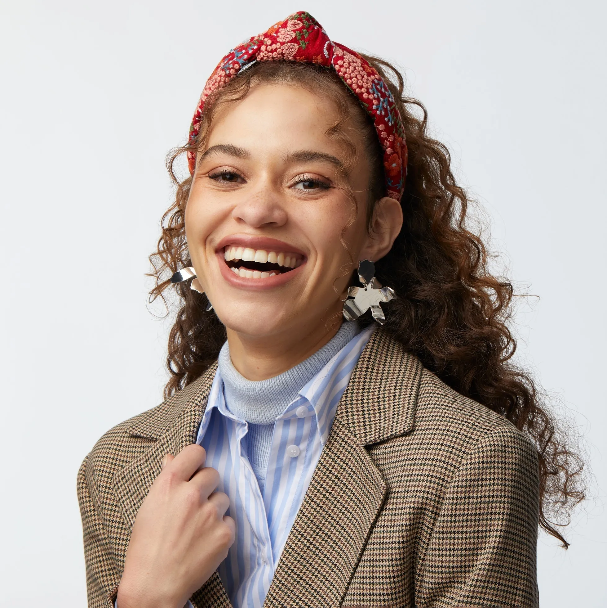 RUBY MEADOW EMBROIDERED KNOTTED HEADBAND sold by Lele Sadoughi product image thumbnail 4