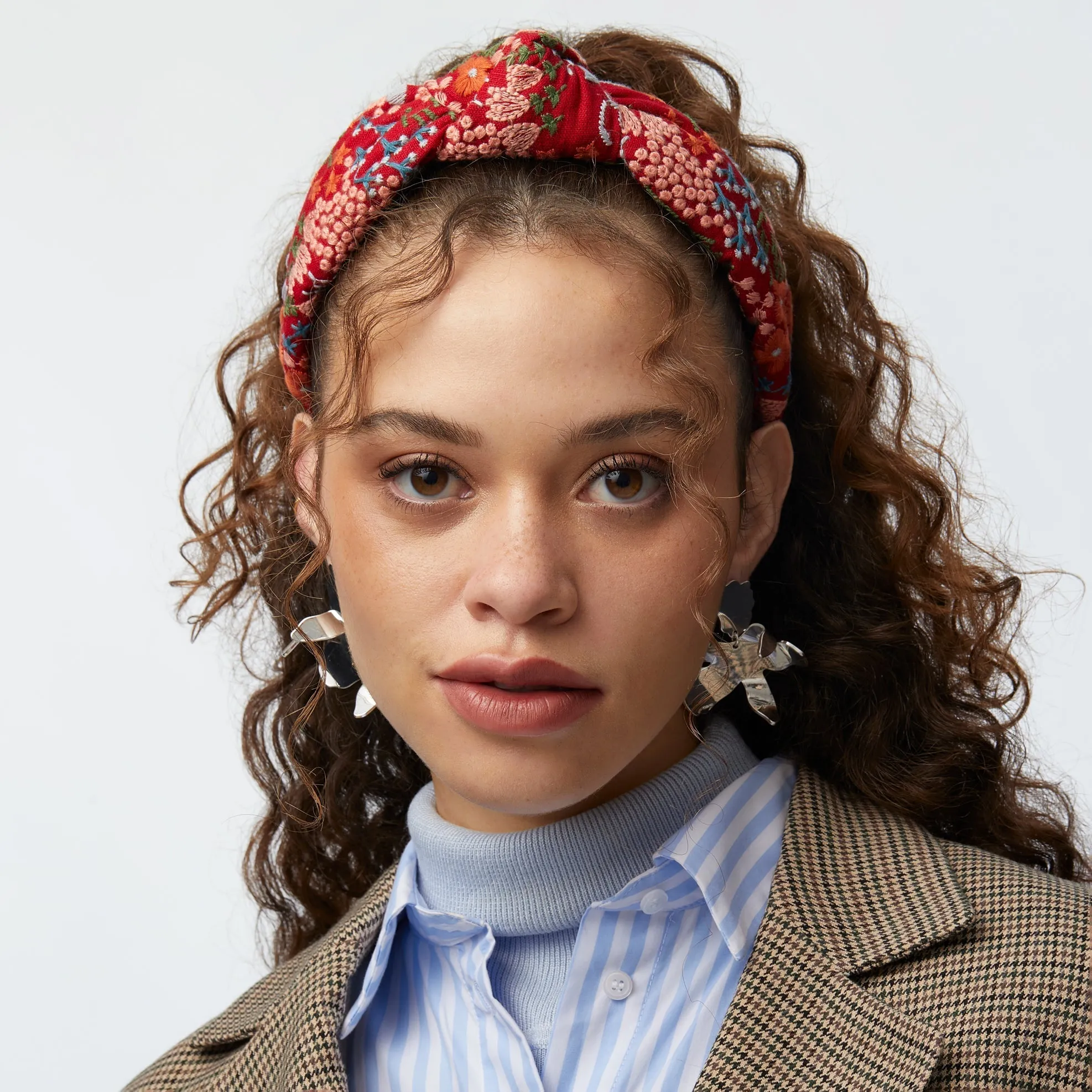 RUBY MEADOW EMBROIDERED KNOTTED HEADBAND sold by Lele Sadoughi product image thumbnail 2