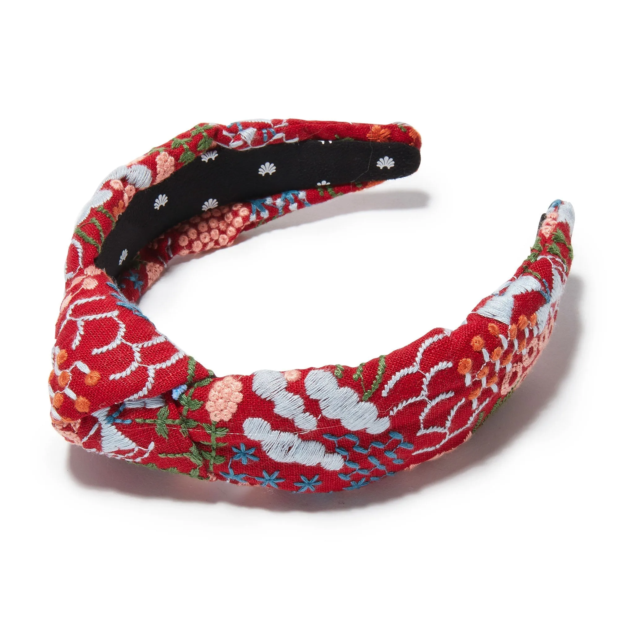 RUBY MEADOW EMBROIDERED KNOTTED HEADBAND sold by Lele Sadoughi