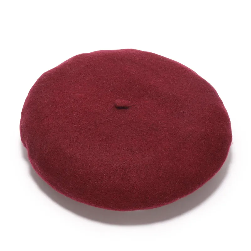 BURGUNDY WOOL FELT BERET sold by Lele Sadoughi