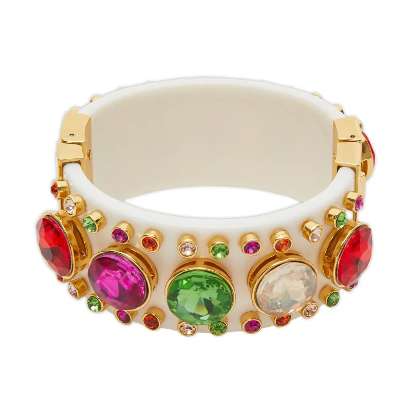 HARLEQUIN RAINBOW DECO HINGED CUFF sold by Lele Sadoughi