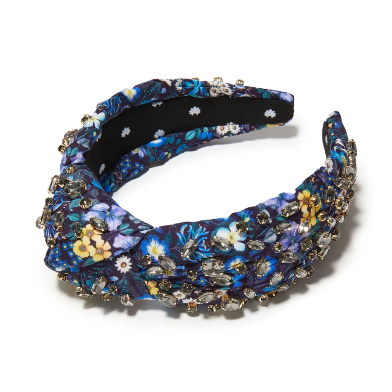 INDIGO GARDEN KNOTTED LIBERTY™ CRYSTAL HEADBAND sold by Lele Sadoughi