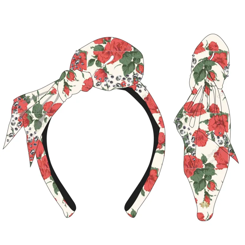 LIPSTICK ROSE LIBERTY™ HOLLY CRYSTAL HEADBAND sold by Lele Sadoughi