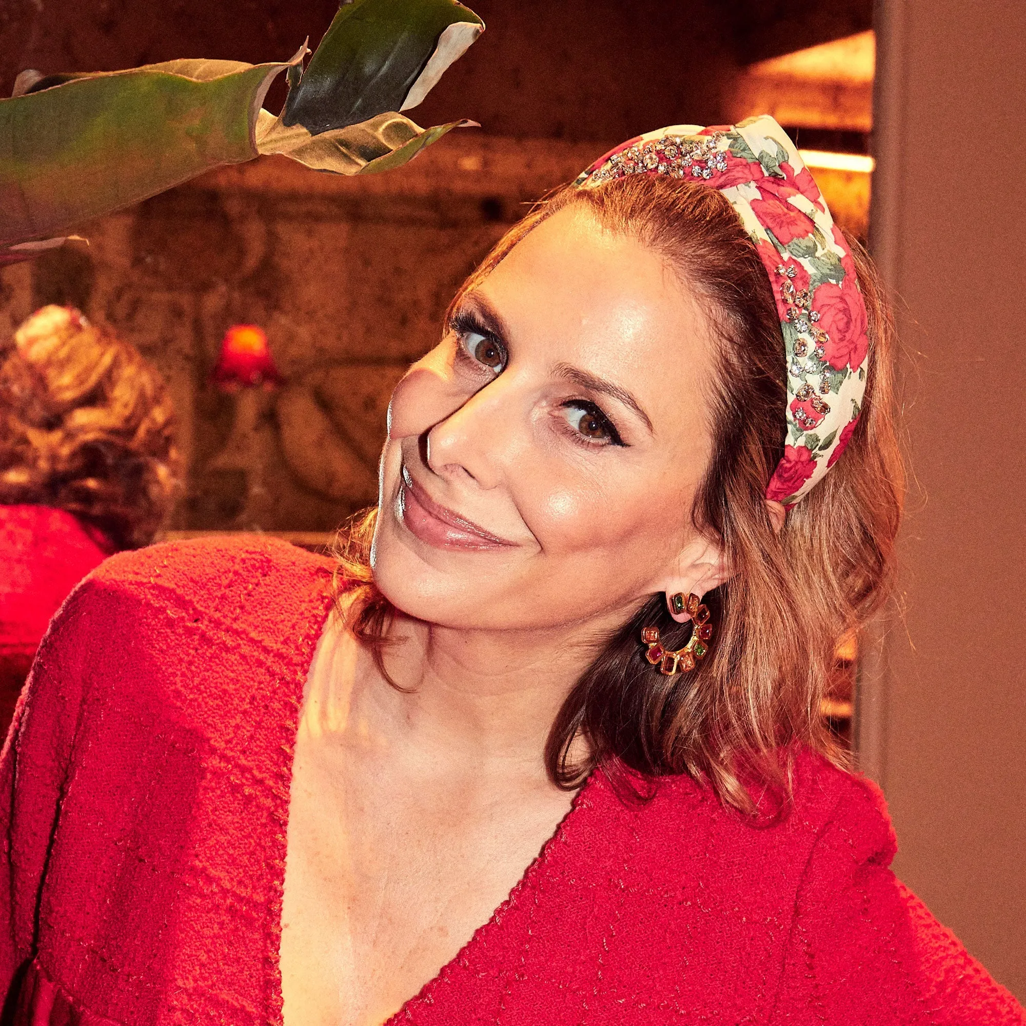 LIPSTICK ROSE MARLENE LIBERTY™ CRYSTAL HEADBAND sold by Lele Sadoughi product image thumbnail 4