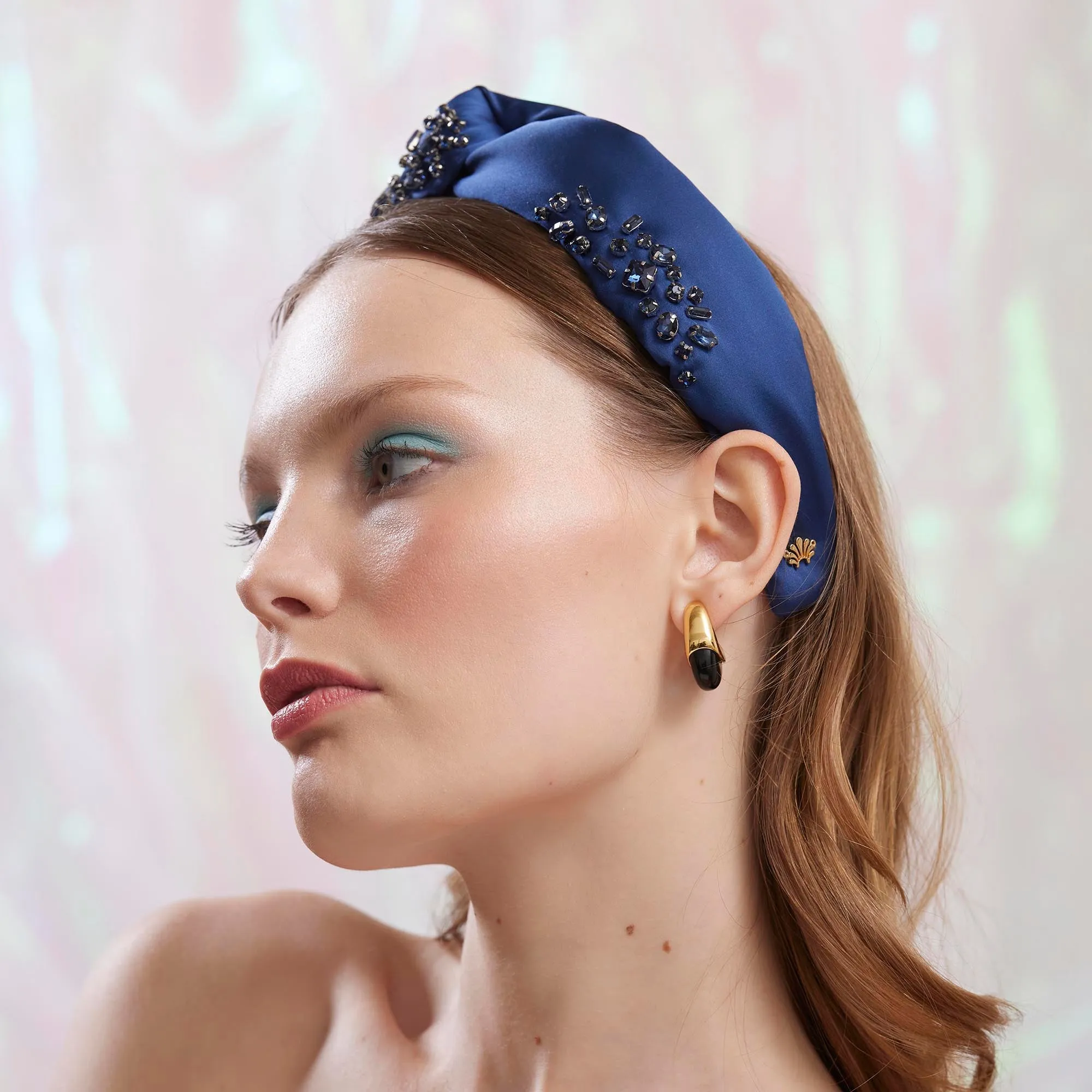 SEPTEMBER SAPPHIRE MARLENE JEWELED BIRTHSTONE HEADBAND sold by Lele Sadoughi product image thumbnail 2