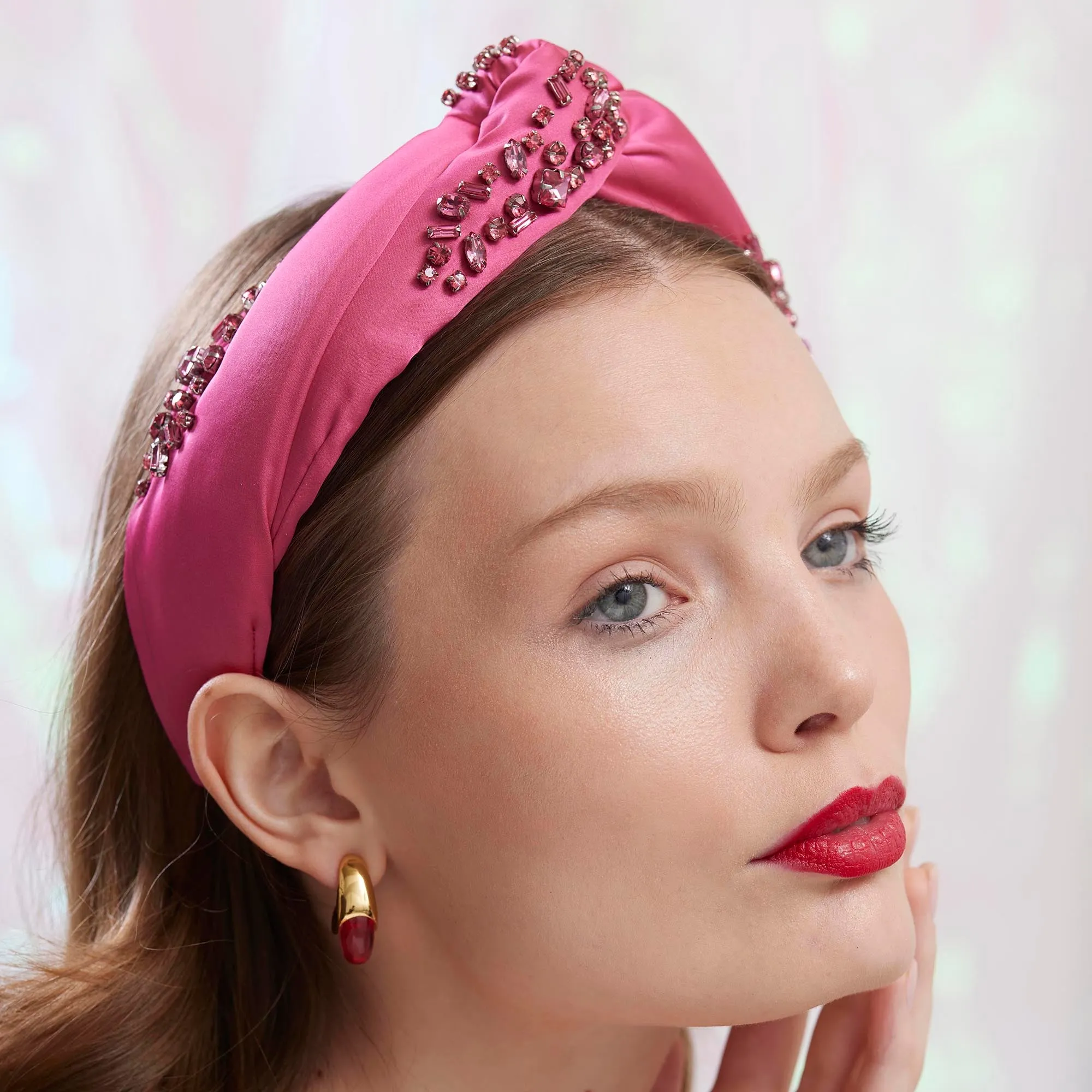 OCTOBER PINK TOURMALINE MARLENE JEWELED BIRTHSTONE HEADBAND sold by Lele Sadoughi product image thumbnail 2