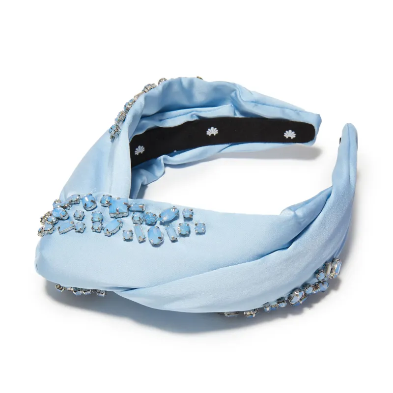 MARCH AQUAMARINE MARLENE JEWELED BIRTHSTONE HEADBAND sold by Lele Sadoughi