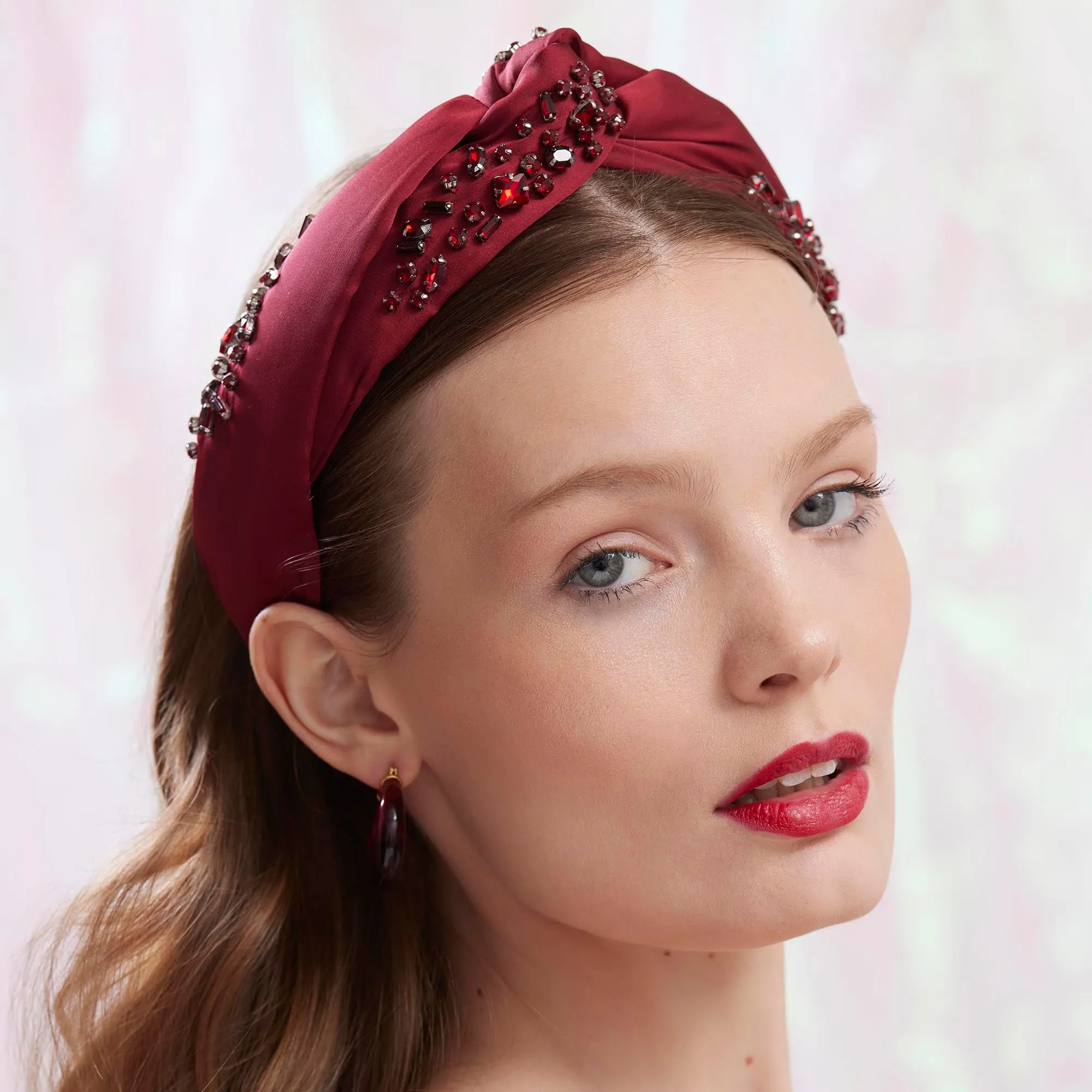 JANUARY GARNET MARLENE JEWELED BIRTHSTONE HEADBAND sold by Lele Sadoughi product image thumbnail 2