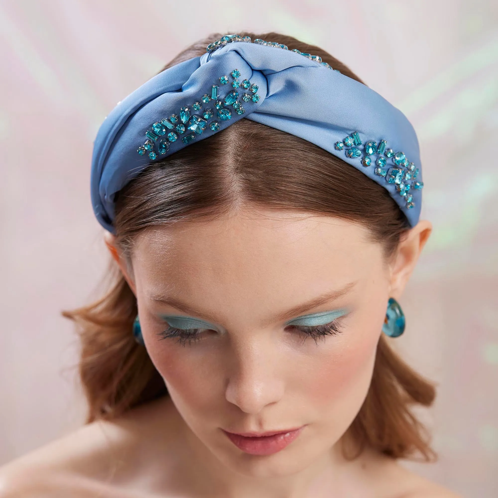 DECEMBER BLUE TOPAZ MARLENE JEWELED BIRTHSTONE HEADBAND sold by Lele Sadoughi product image thumbnail 2