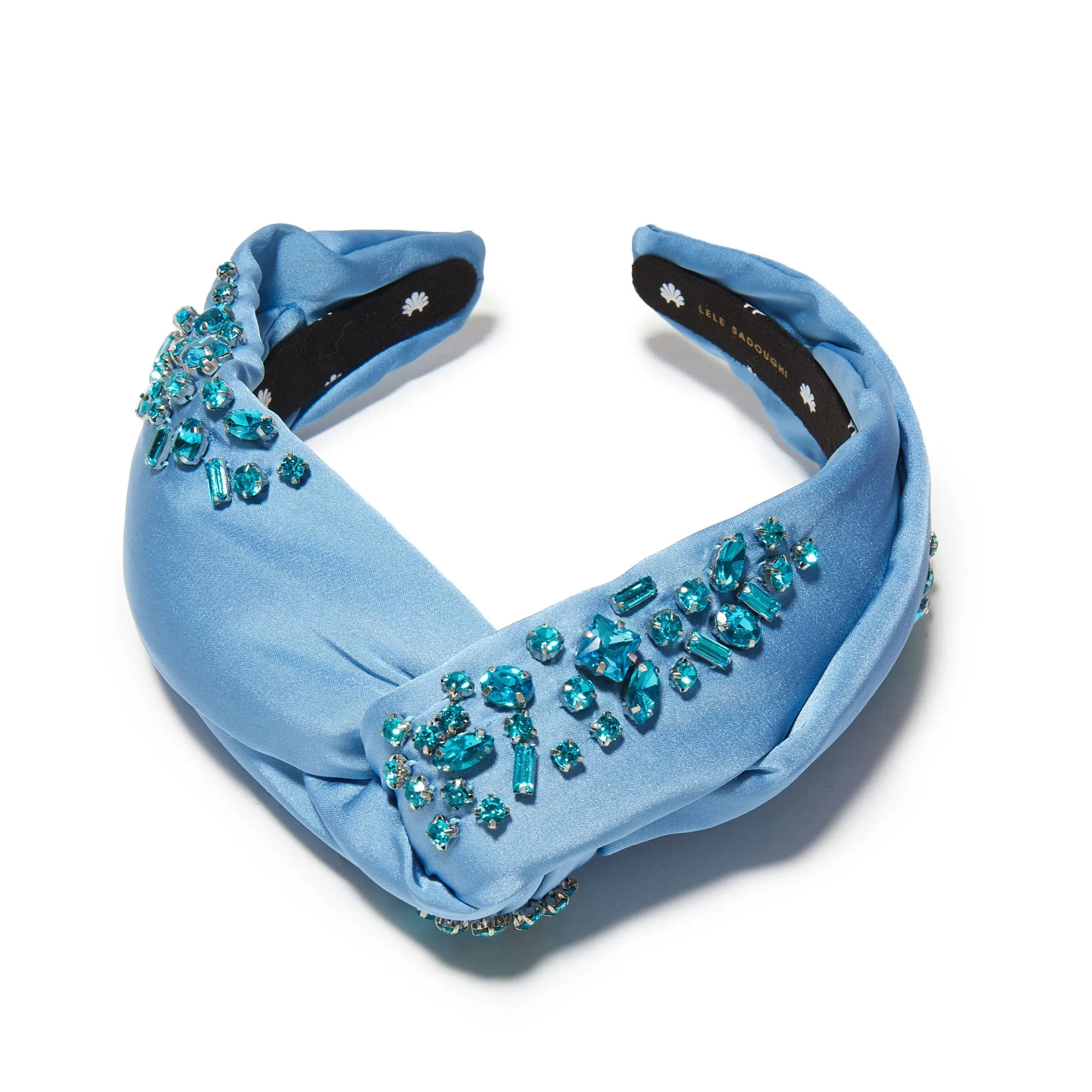 DECEMBER BLUE TOPAZ MARLENE JEWELED BIRTHSTONE HEADBAND sold by Lele Sadoughi product image thumbnail 3