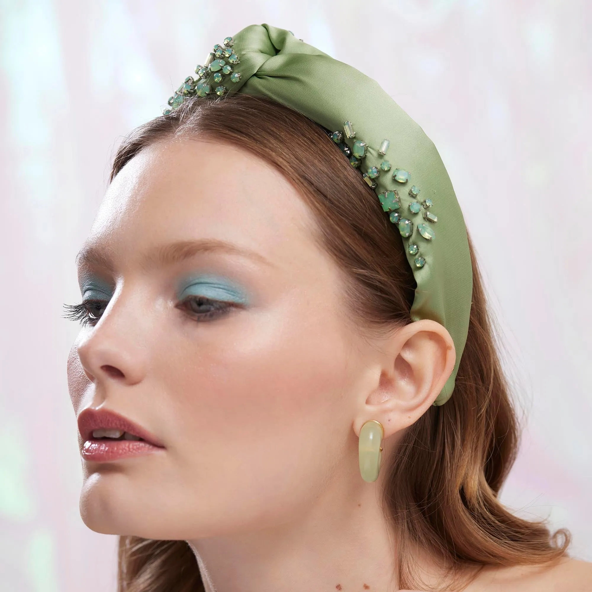 AUGUST PERIDOT MARLENE JEWELED BIRTHSTONE HEADBAND sold by Lele Sadoughi product image thumbnail 2