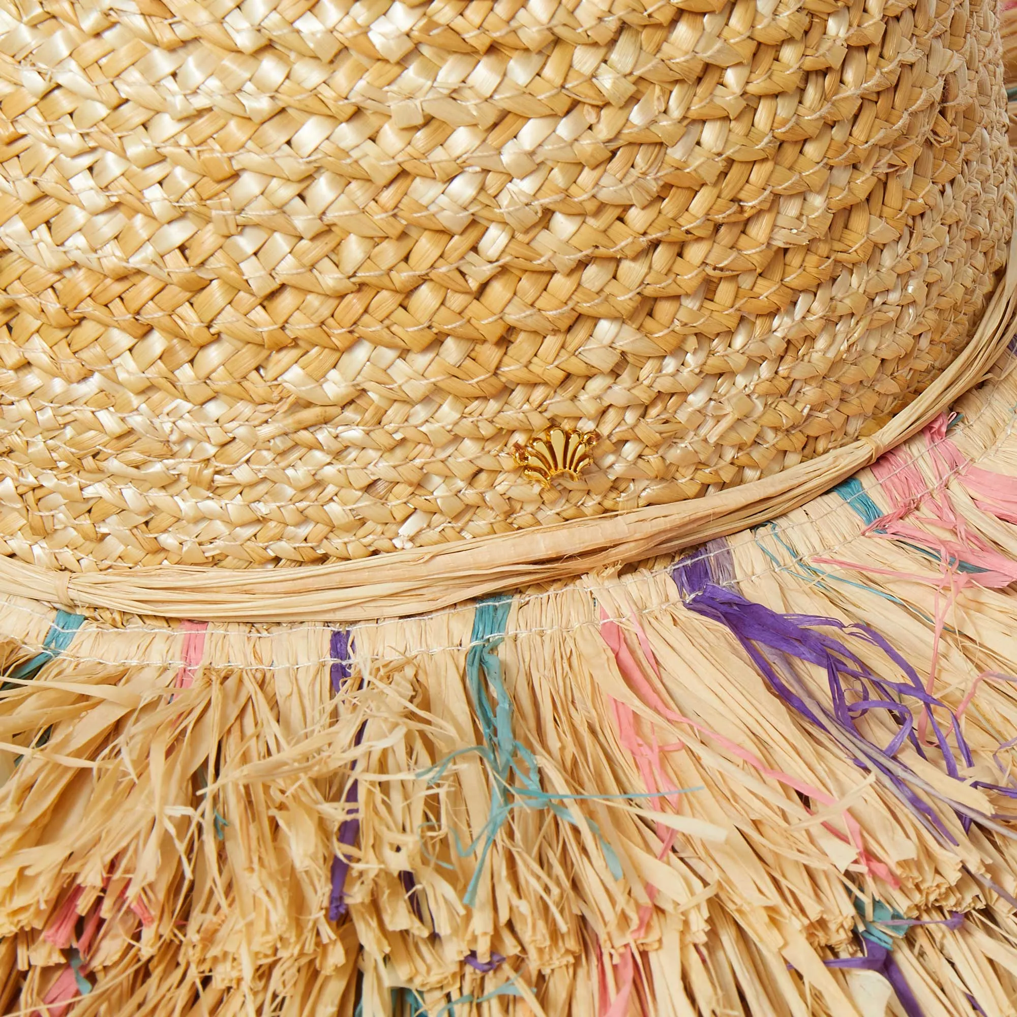 DESERT SUNSET FRINGE STRAW HAT sold by Lele Sadoughi product image thumbnail 3