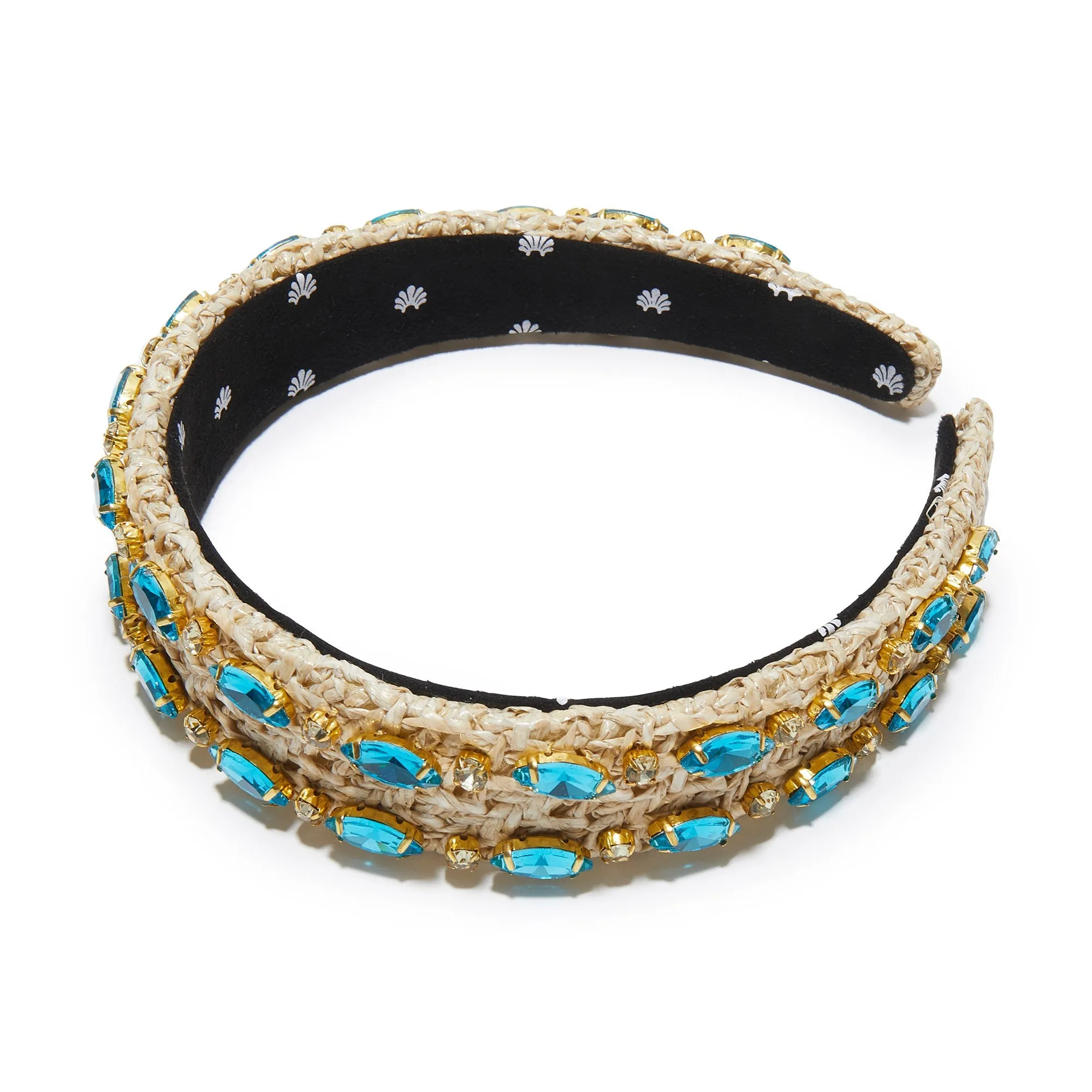 AQUA CRYSTAL BESSETTE HEADBAND sold by Lele Sadoughi