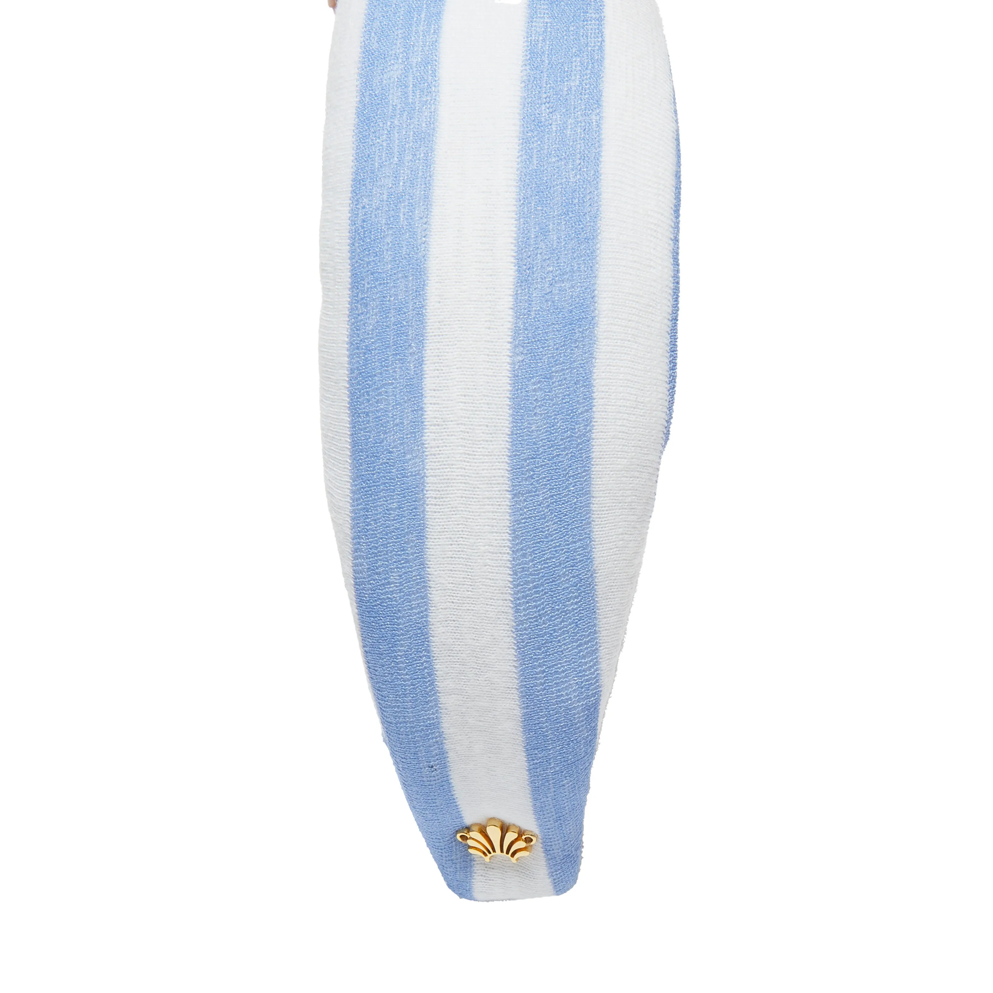 CAPRI STRIPE LINEN GAUZE KNOTTED HEADBAND sold by Lele Sadoughi product image thumbnail 5