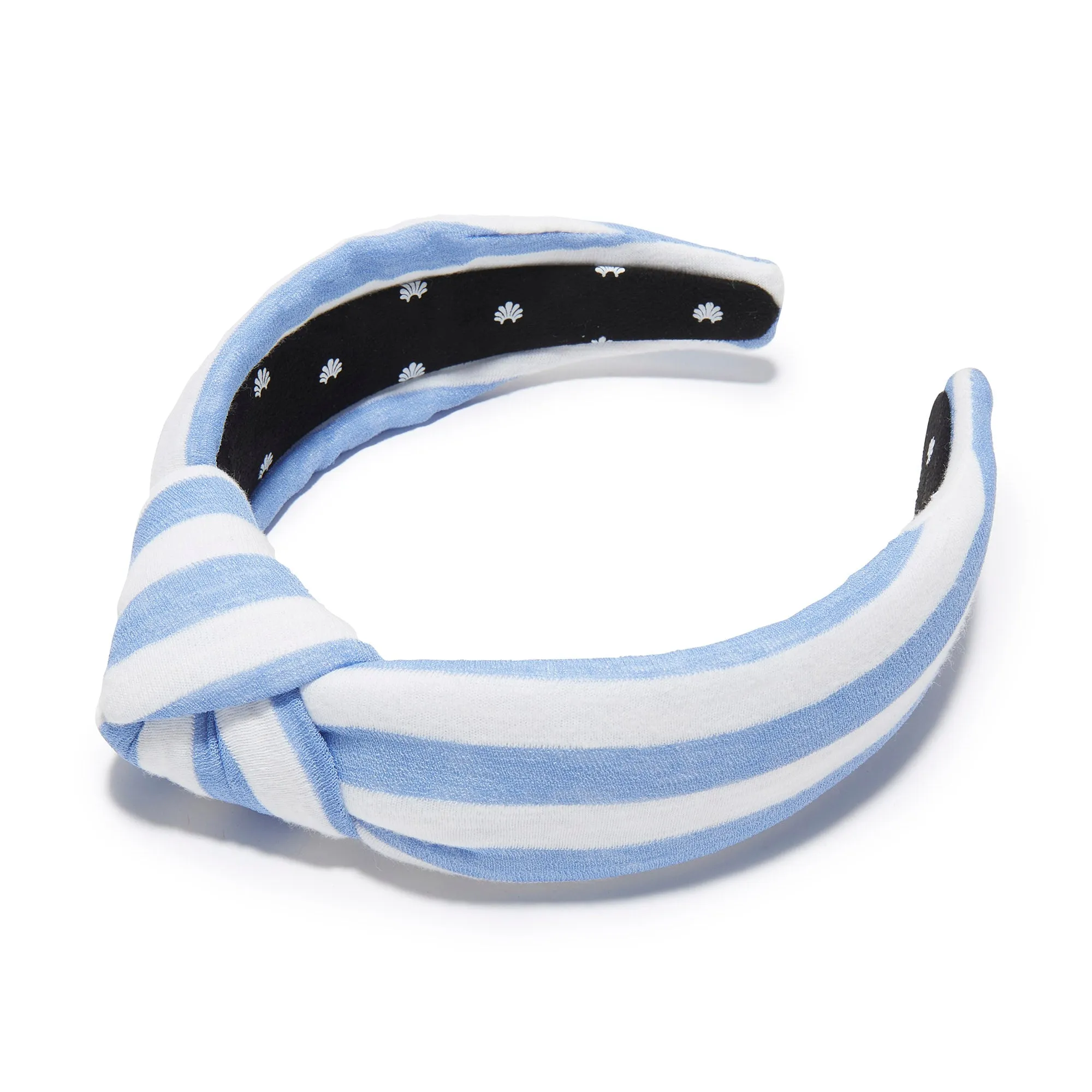 CAPRI STRIPE LINEN GAUZE KNOTTED HEADBAND sold by Lele Sadoughi