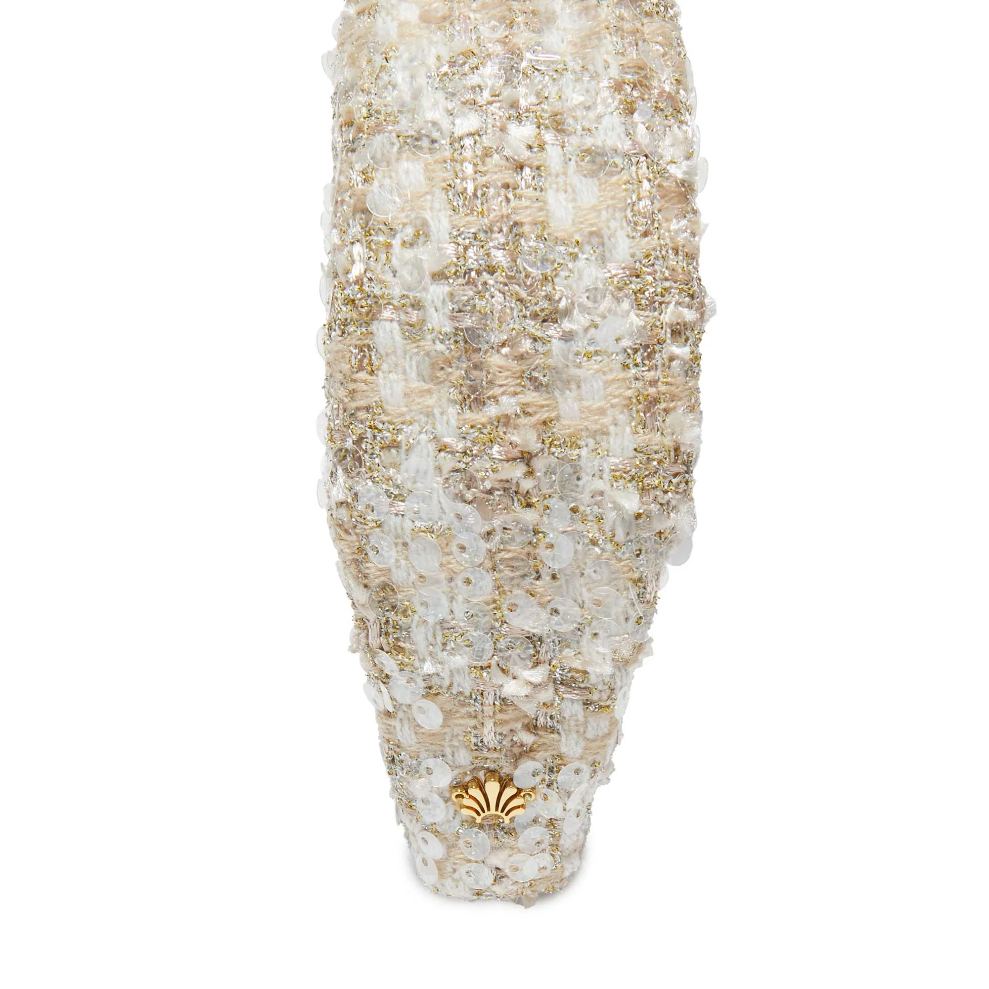 CHAMPAGNE KNOTTED SEQUIN BOUCLE HEADBAND sold by Lele Sadoughi product image thumbnail 5