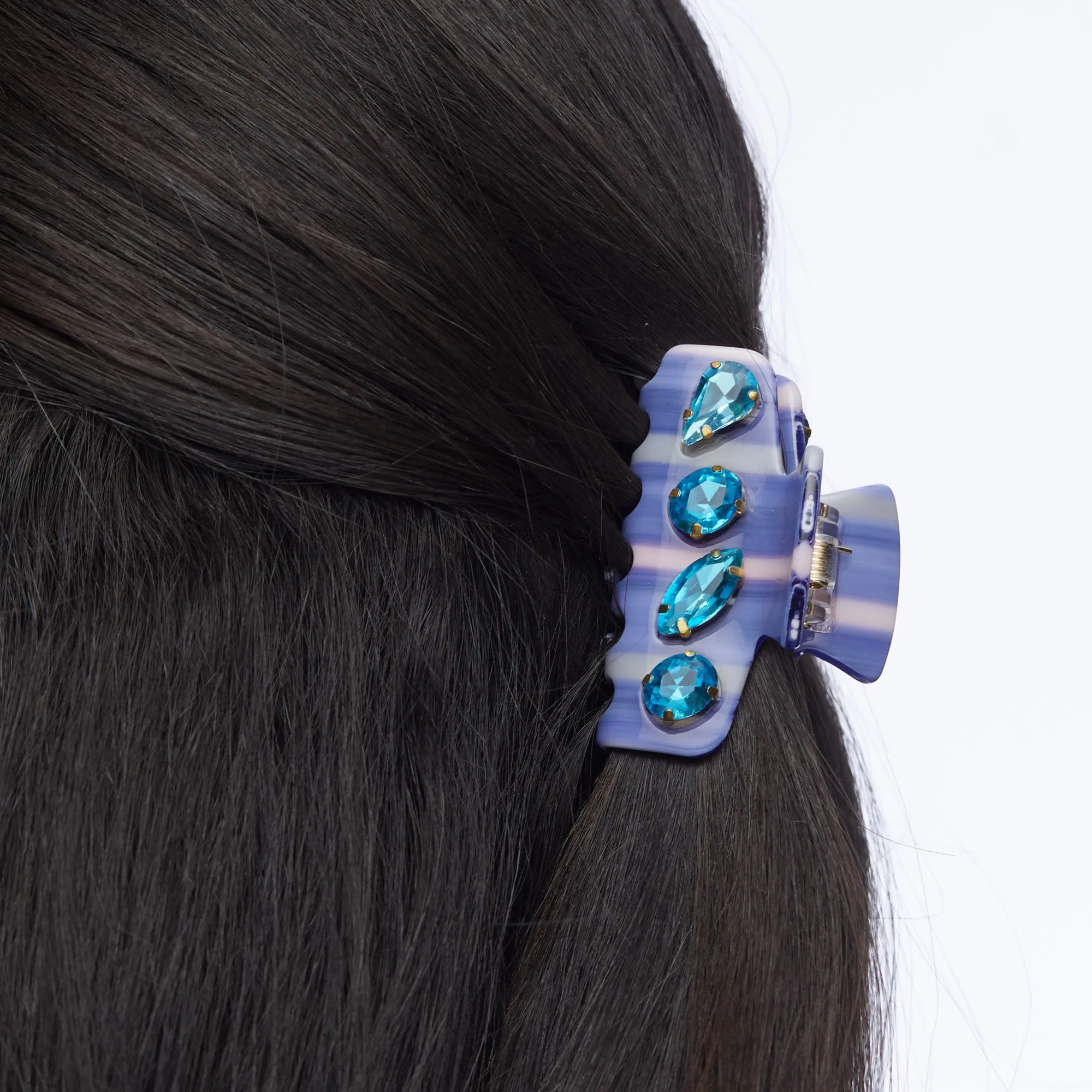 AZURE MINI CRYSTAL CLAW CLIP sold by Lele Sadoughi product image thumbnail 2