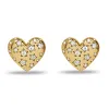 GOLD CELESTIAL HEART BUTTON EARRINGS sold by Lele Sadoughi